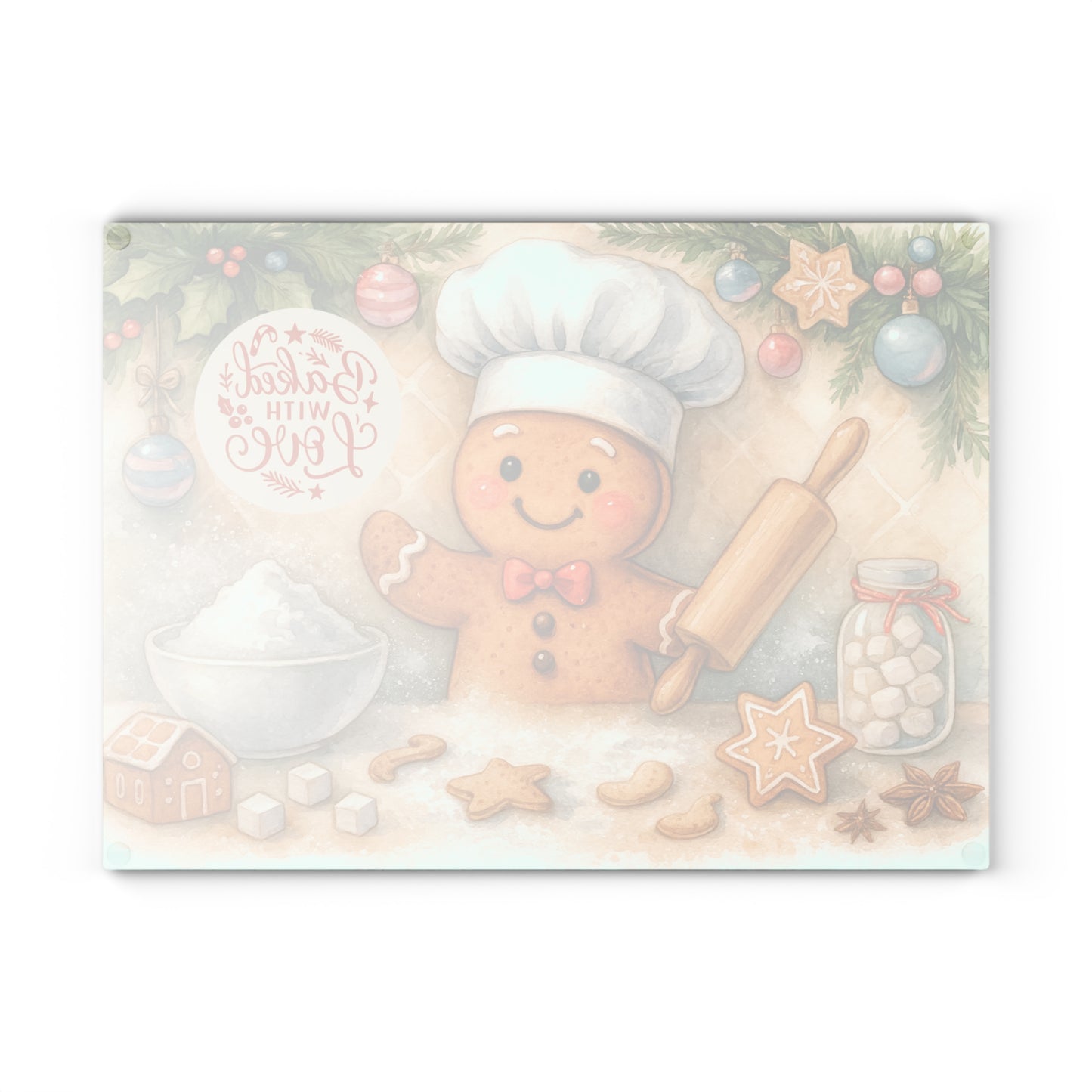 🍪🎄 Gingerbread Chef Cutting Board – Baked with Love Holiday Charm ✨❄️