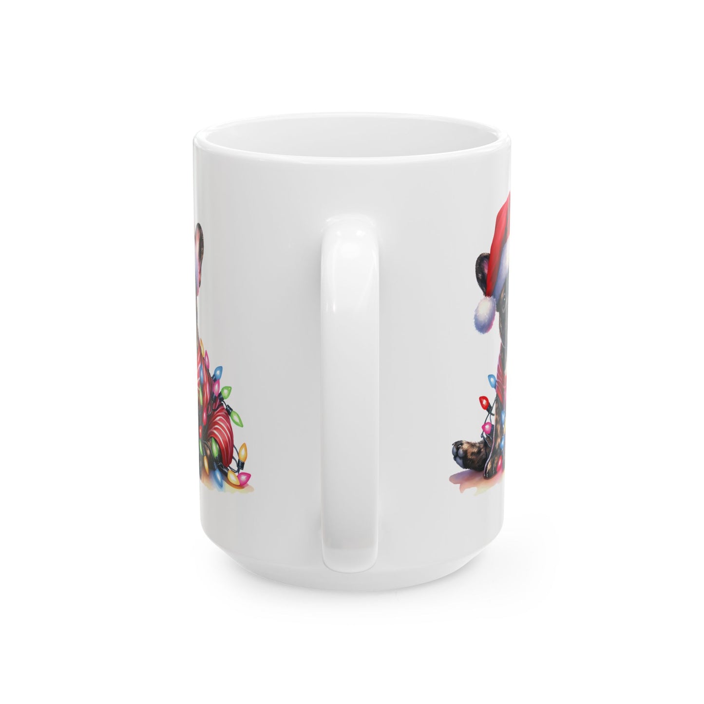 🎄 French Bulldog Christmas Lights Mug – Holiday Mischief, Frenchie Style! 🐶☕