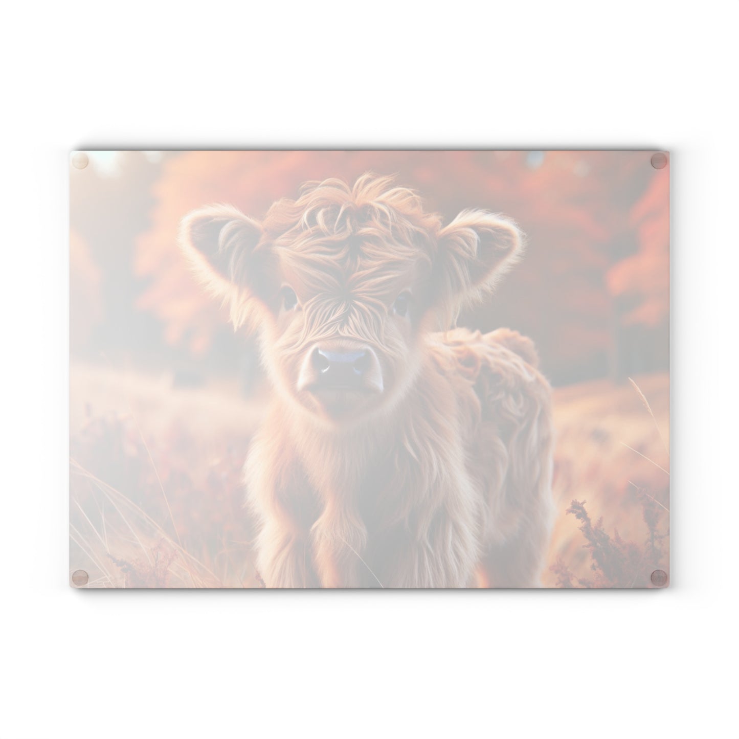🍁 Autumn Highland Calf Cutting Board – Warm Rustic Charm for Your Fall Kitchen