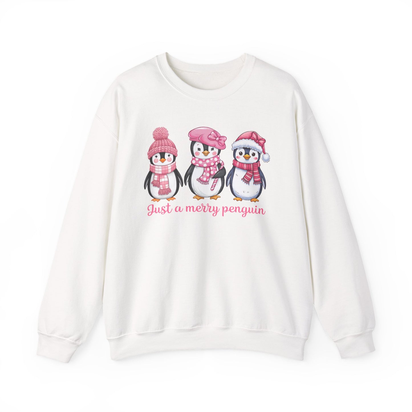 🐧✨ Just a Merry Penguin Sweatshirt – Cute Winter Friends in Pink ❄️💖