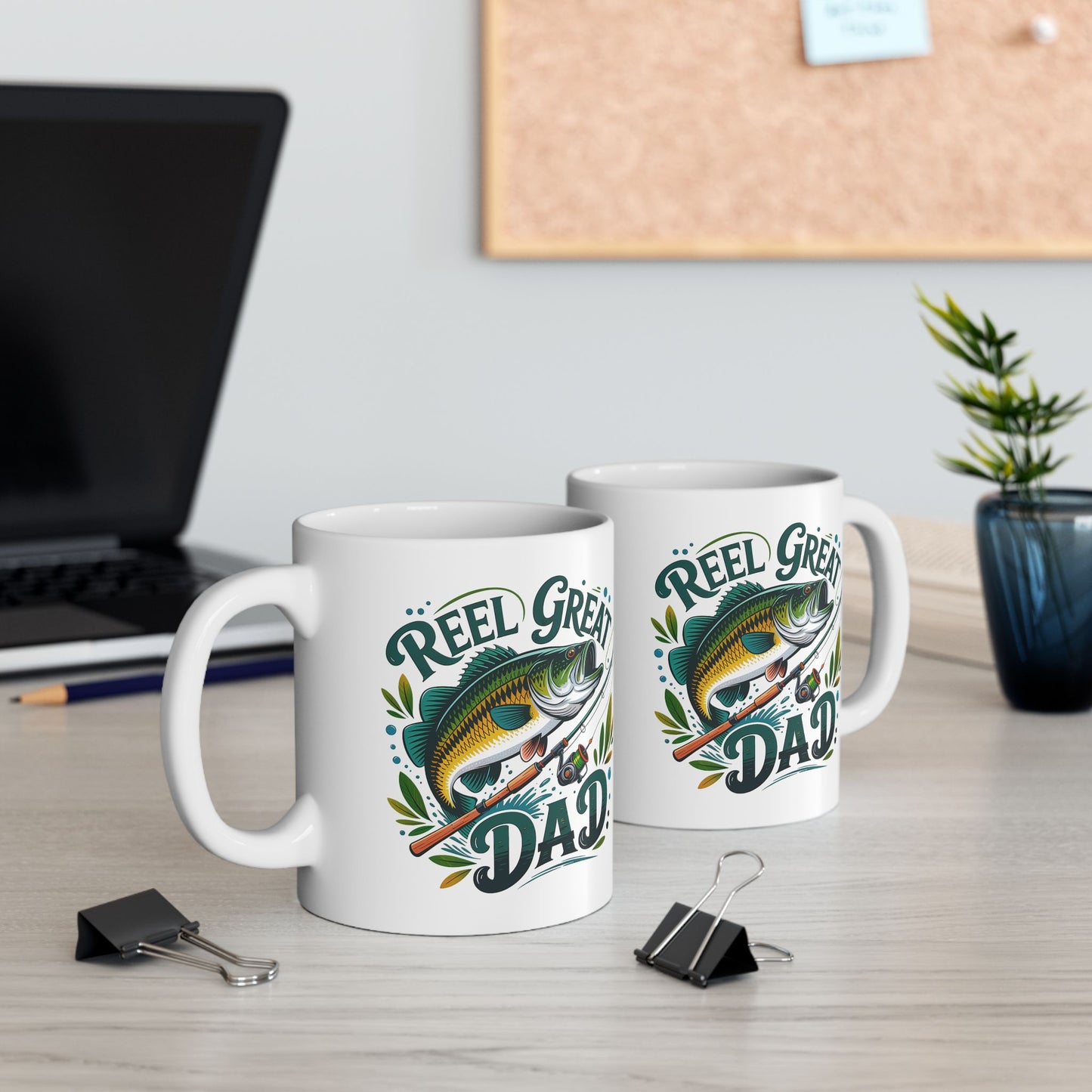 REEL GREAT DAD – Fishing Mug for Father’s Day, Birthday, or Just Because