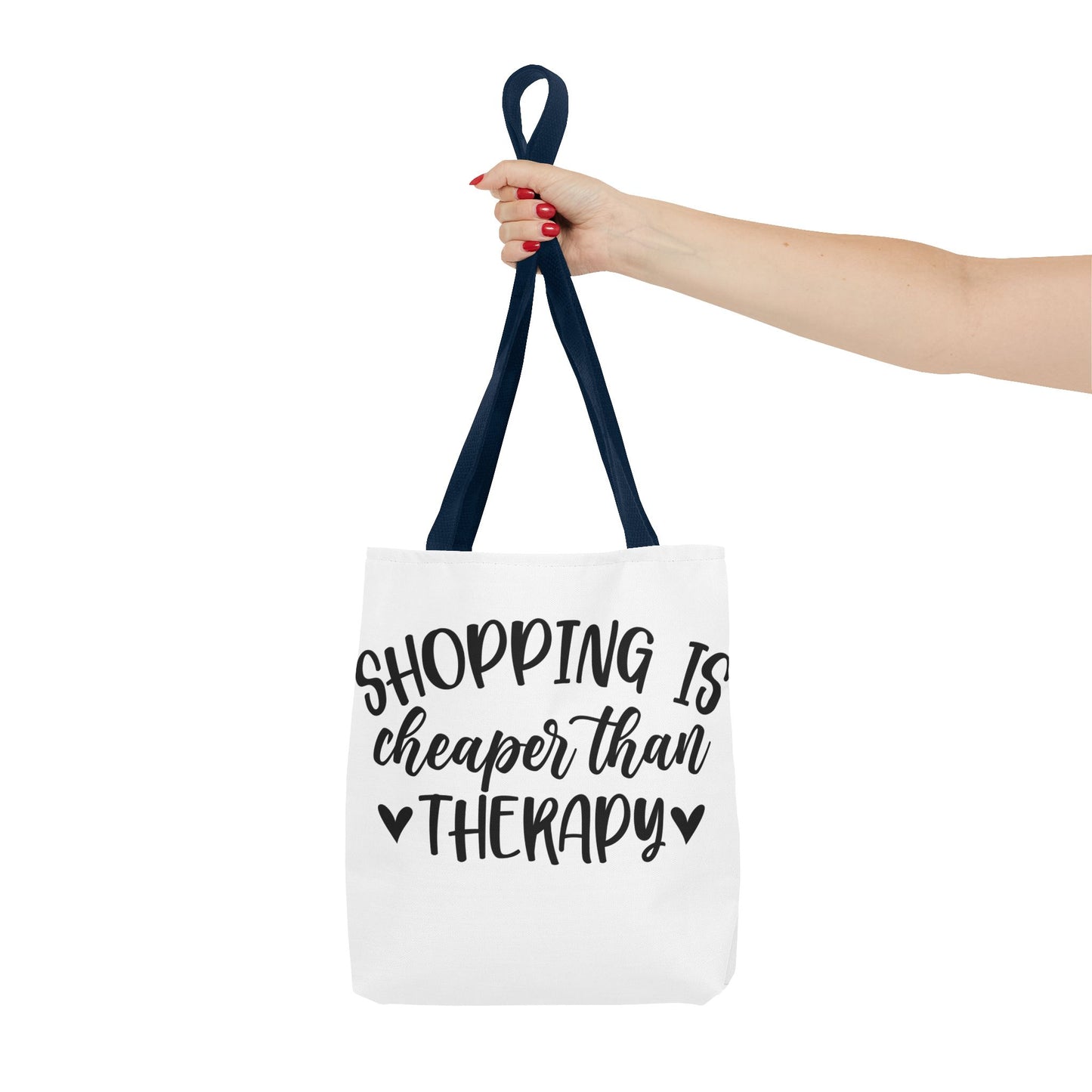 🛍️ Shopping Is Cheaper Than Therapy Tote Bag – Fun & Stylish Everyday Carry ❤️