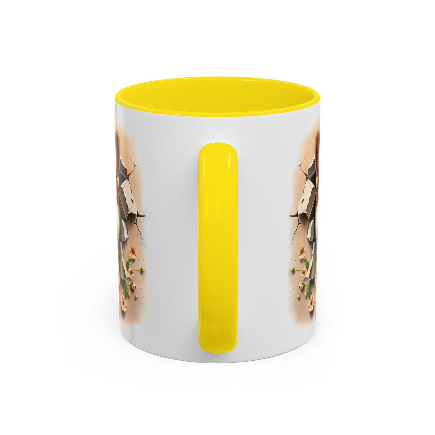 🐾☕ German Shepherd Puppy Peek Accent Mug – Loyal Pup Lover Gift ✨🖤