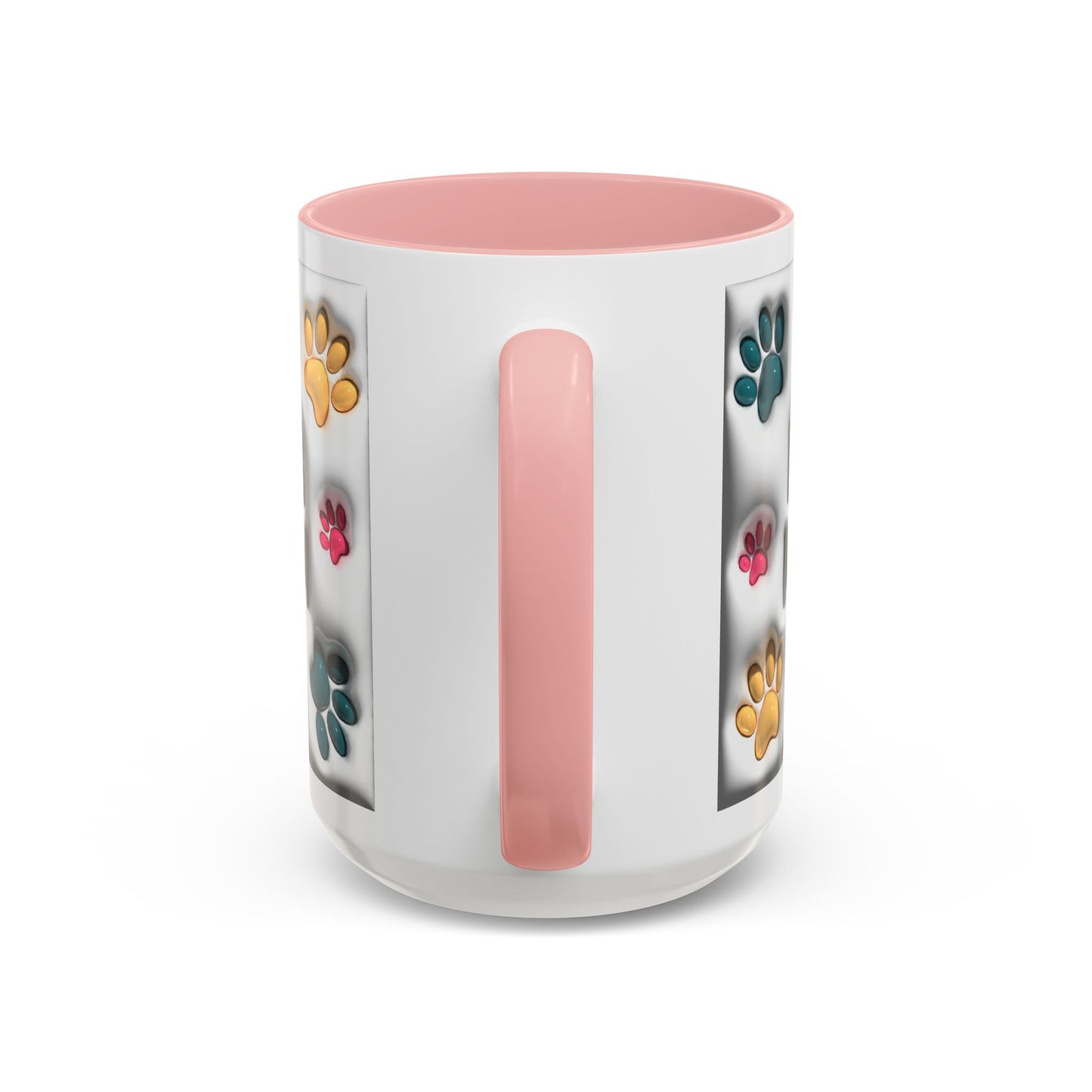 Dog Mom Accent Mug – Colorful Paw Print Cup for Proud Pet Parents