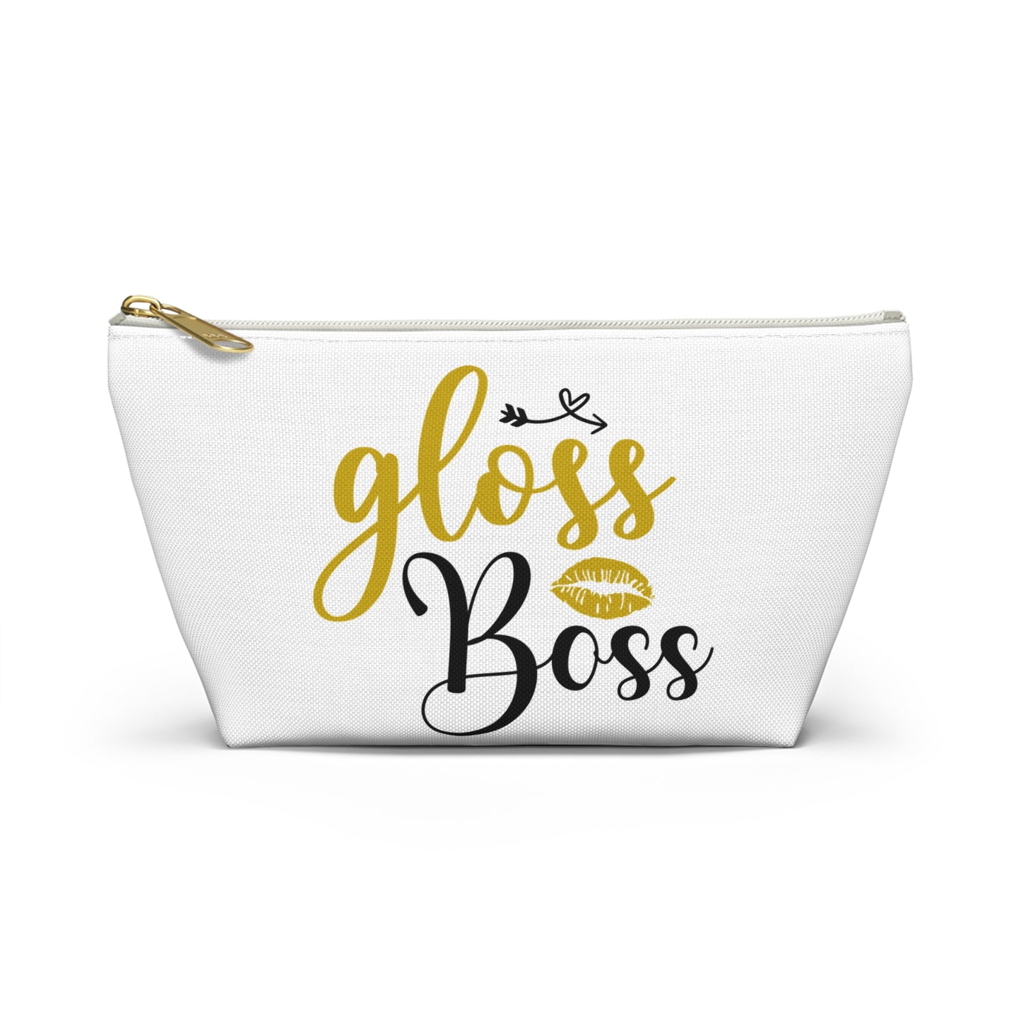 Accessory Pouch – "Gloss Boss" Yellow Makeup Bag