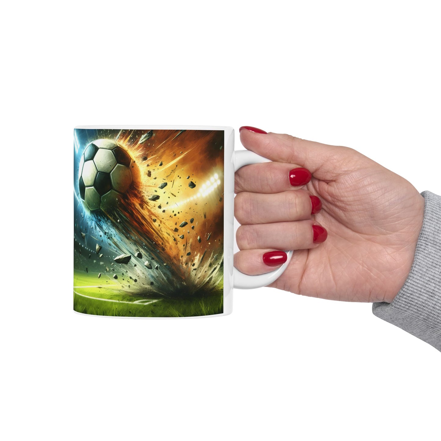 ⚽🔥 Explosive Soccer Mug – Customizable Sports Coffee Cup ✨☕