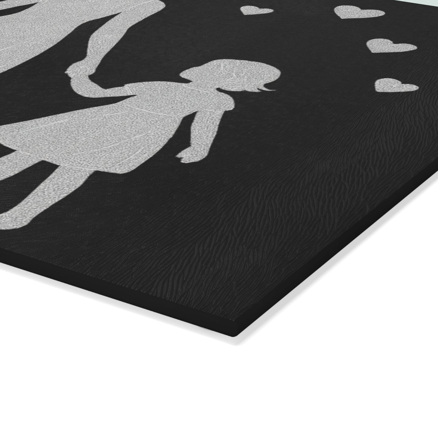 👩‍👧‍👧✨ Motherhood Silhouette Cutting Board – Heartfelt Love for Your Kitchen 💖🌸