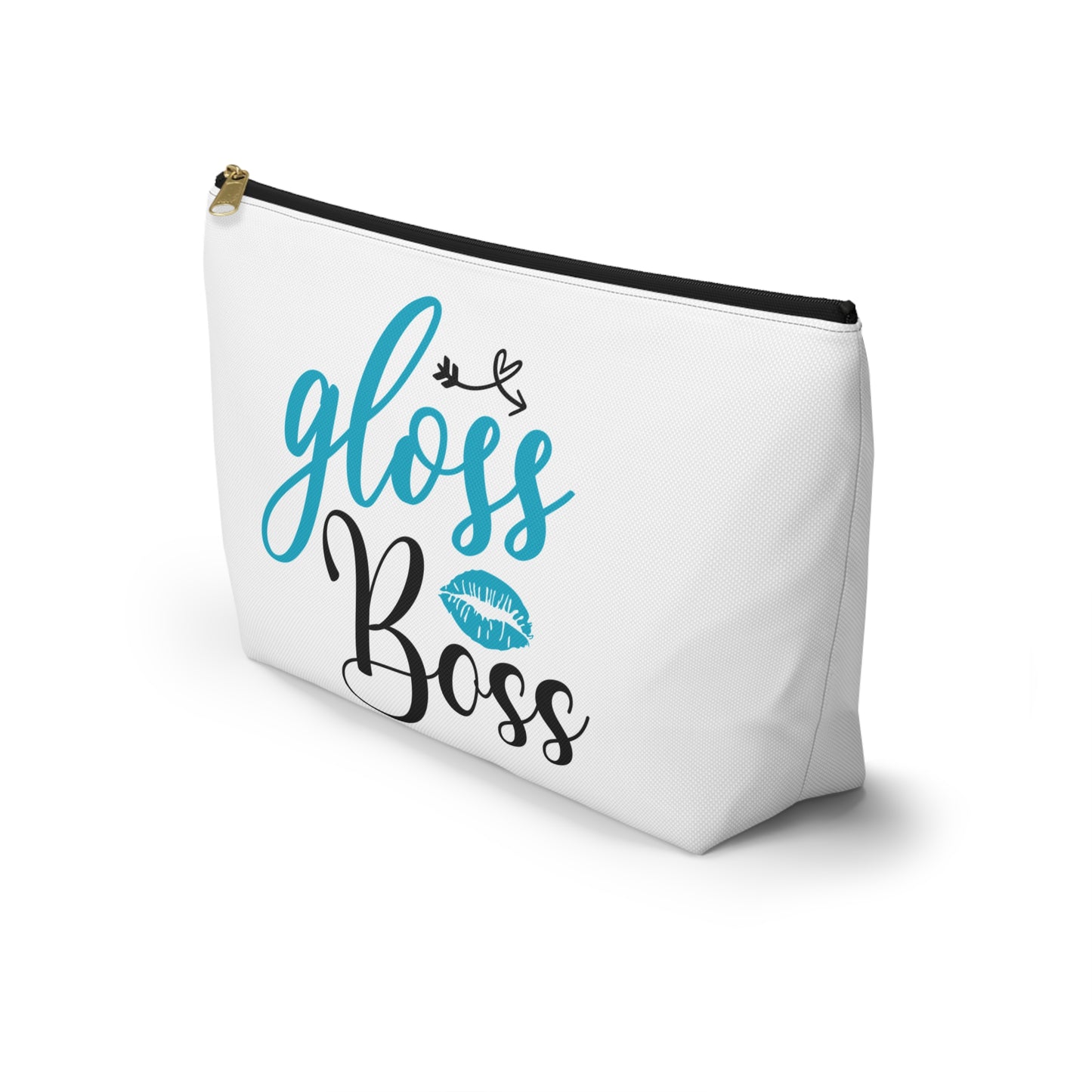 Accessory Pouch – "Gloss Boss" Teal Makeup Bag