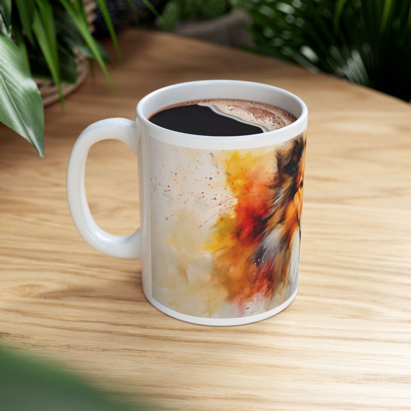 🐾 Watercolor Sheltie Mug – A Beautiful Portrait of Your Loyal Companion! 🌸