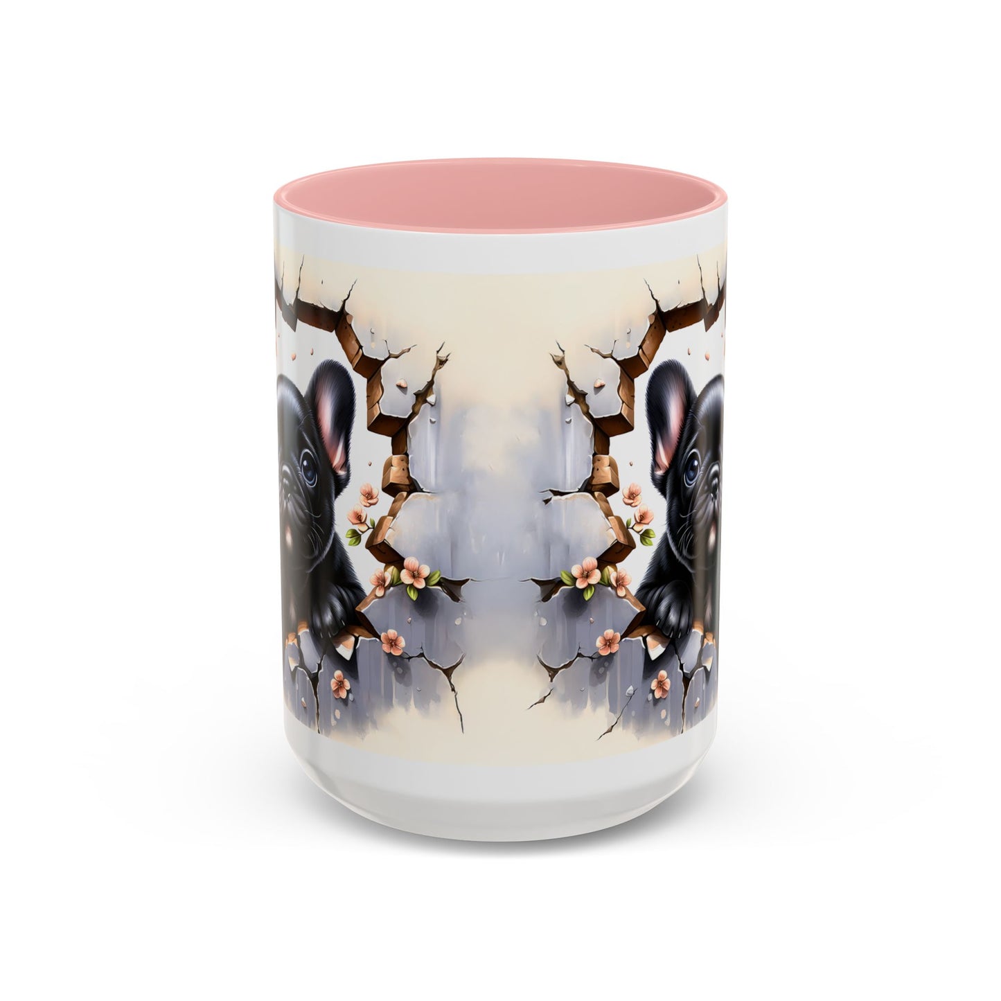 🐾☕ Black French Bulldog Puppy Accent Mug – Cute Breakthrough Pup Design ✨