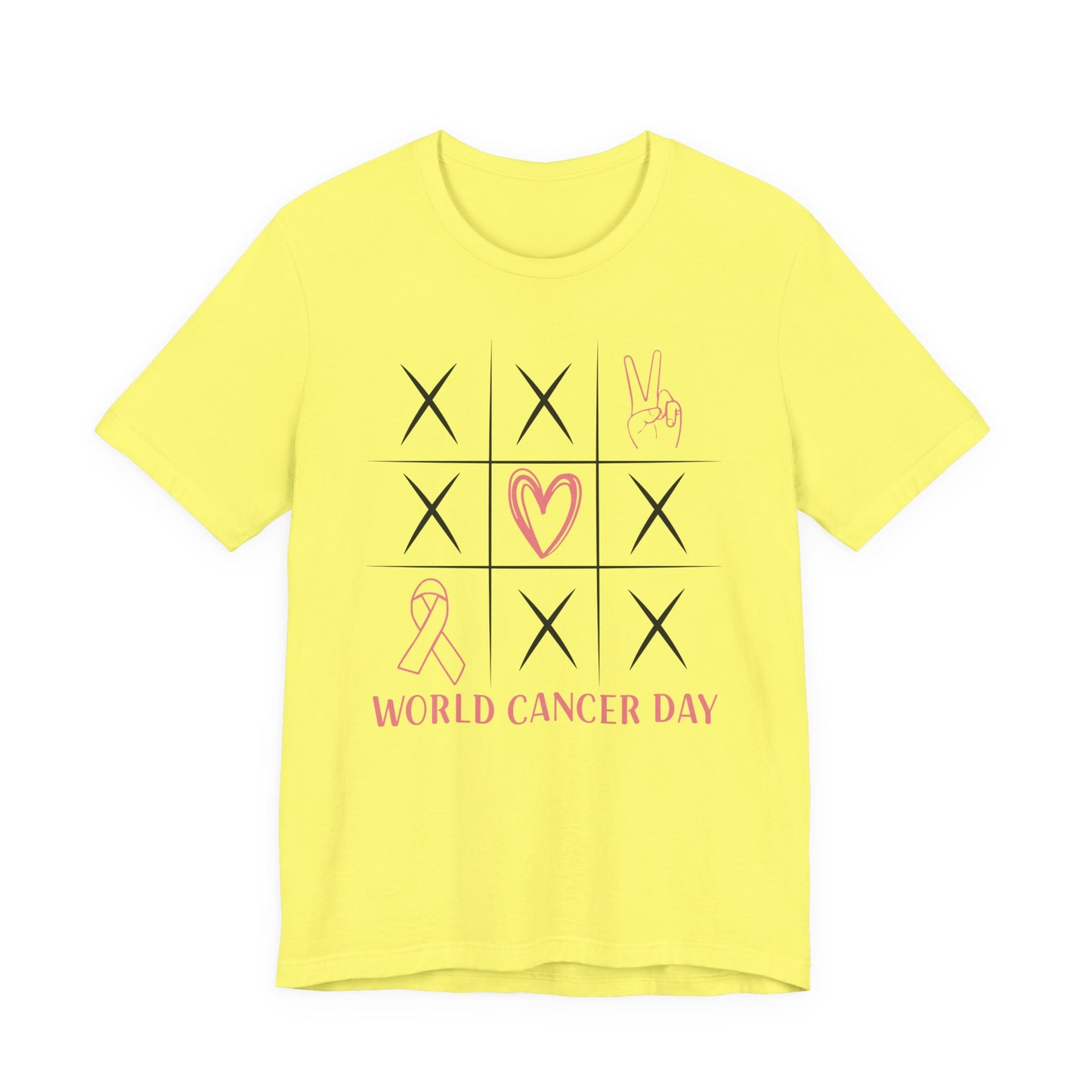 🎗️ World Cancer Day Awareness T-Shirt – Peace, Love & Hope 💕