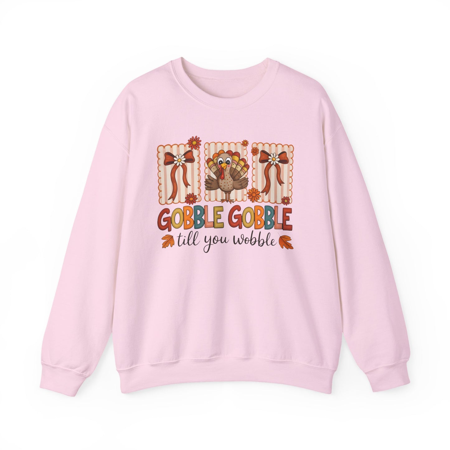 🦃✨ Gobble Gobble Till You Wobble Sweatshirt – Cute Turkey Fall Vibes 🍁🧡