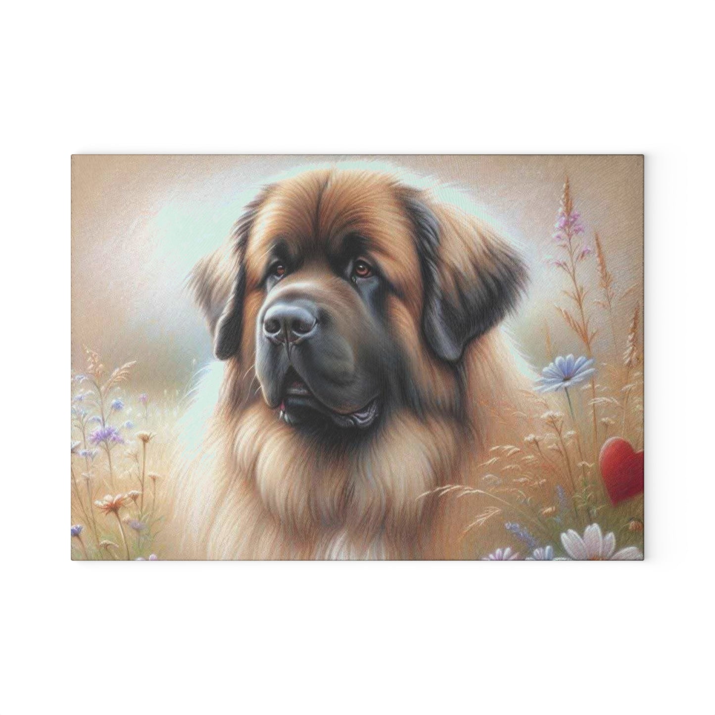 🦁 Leonberger Love Cutting Board – Gentle Giant Elegance for Your Kitchen