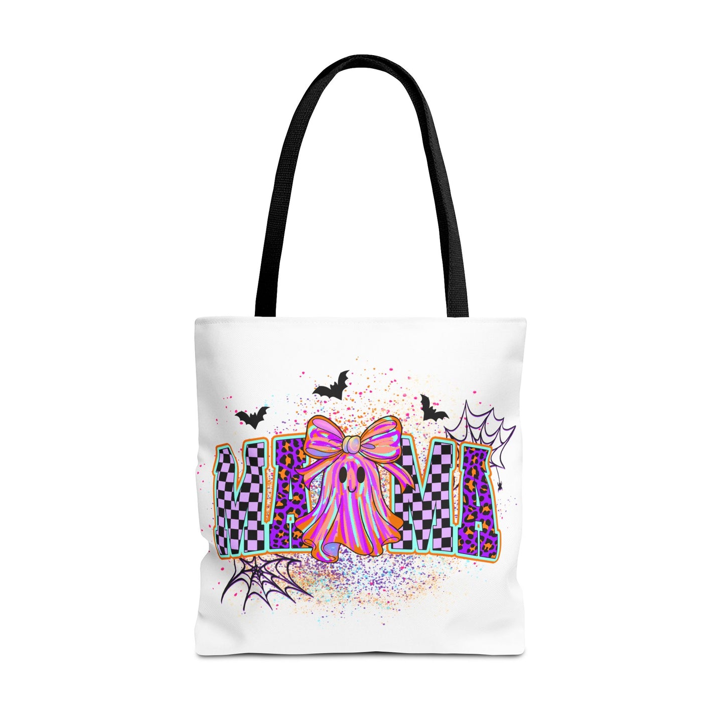 🎃 Colorful Mama Ghost Halloween Tote Bag – Spooky Fun with a Pop of Color 👻👜