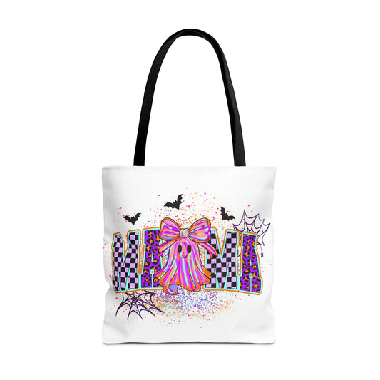 🎃 Colorful Mama Ghost Halloween Tote Bag – Spooky Fun with a Pop of Color 👻👜