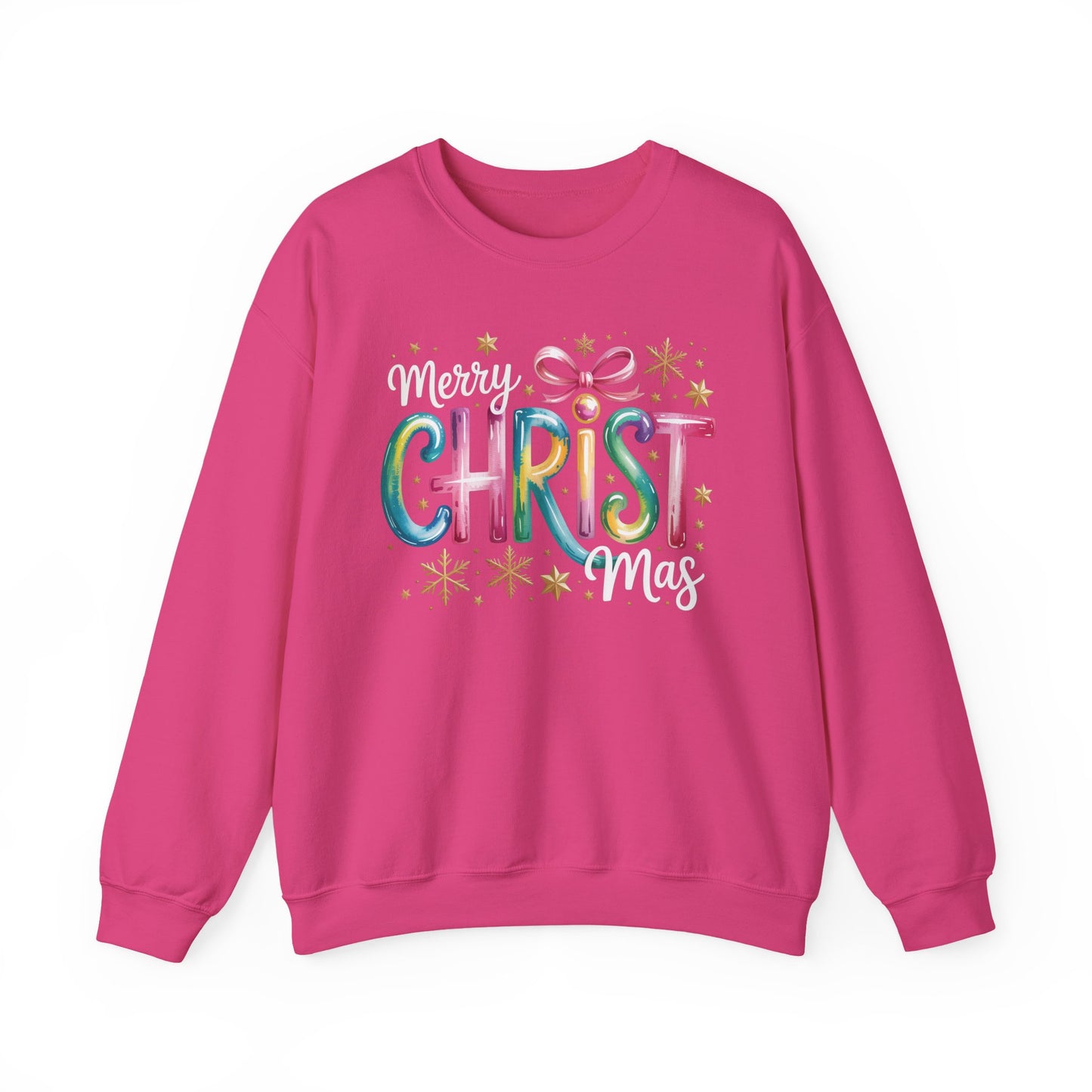 🎄🌈 Merry Christmas Rainbow Sweatshirt – Colorful Holiday Cheer ✨