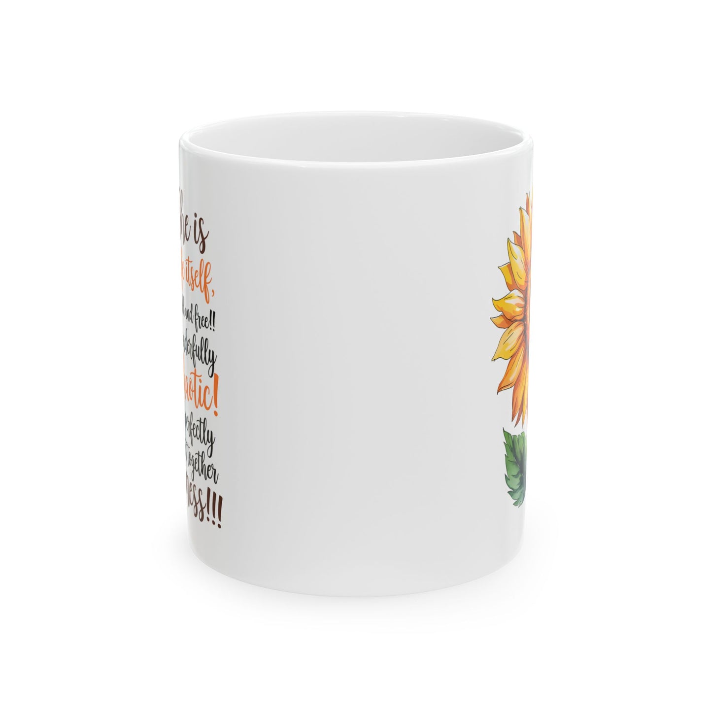 Taza Girasol “Ella es la Vida Misma, Salvaje y Libre” 🌼