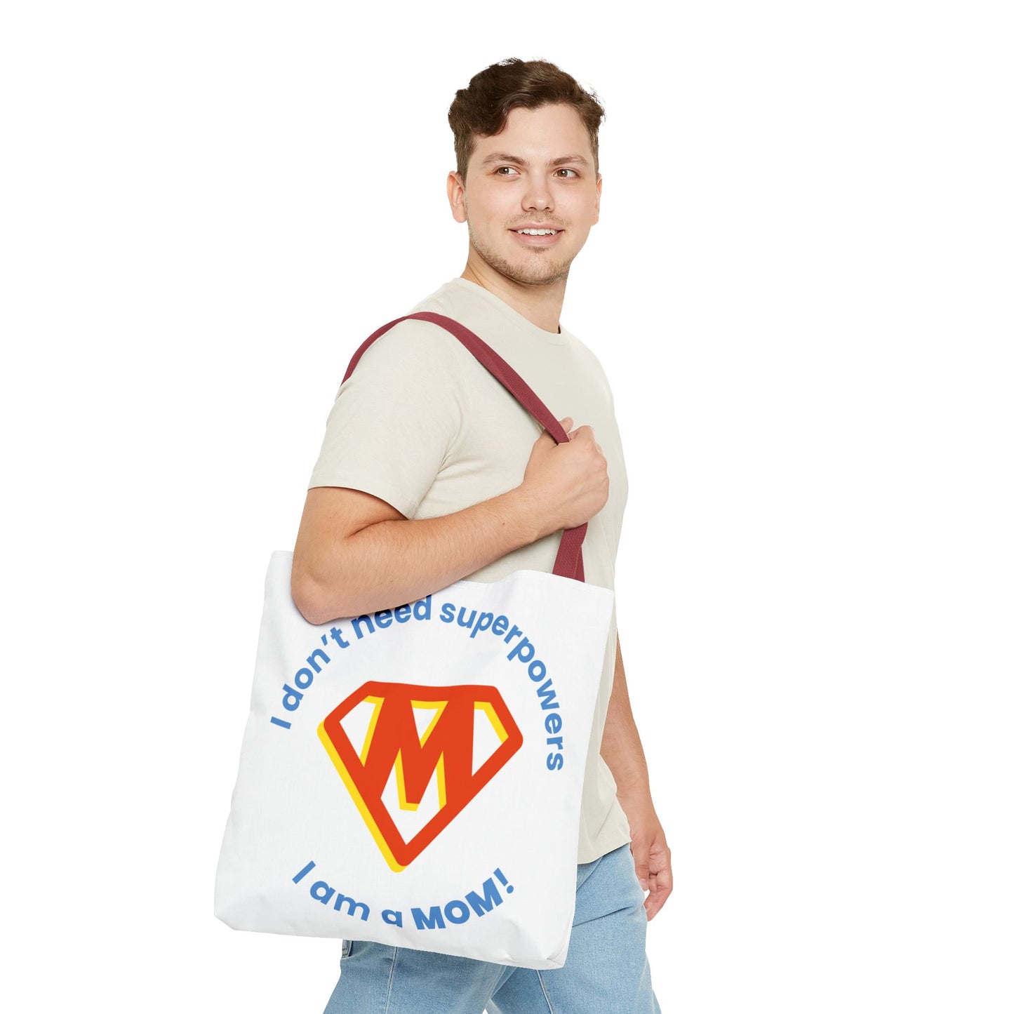 ¡No necesito superpoderes, soy MAMÁ! – Bolsa de tela divertida y empoderadora para mamás 💖