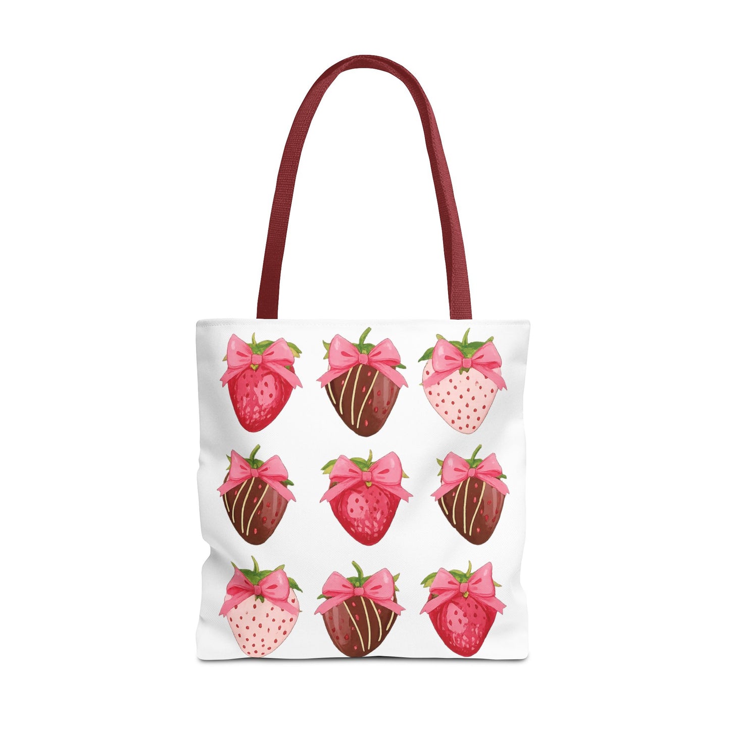 🍓 Chocolate-Covered Strawberry Tote Bag – Sweet, Stylish & Practical 🍫