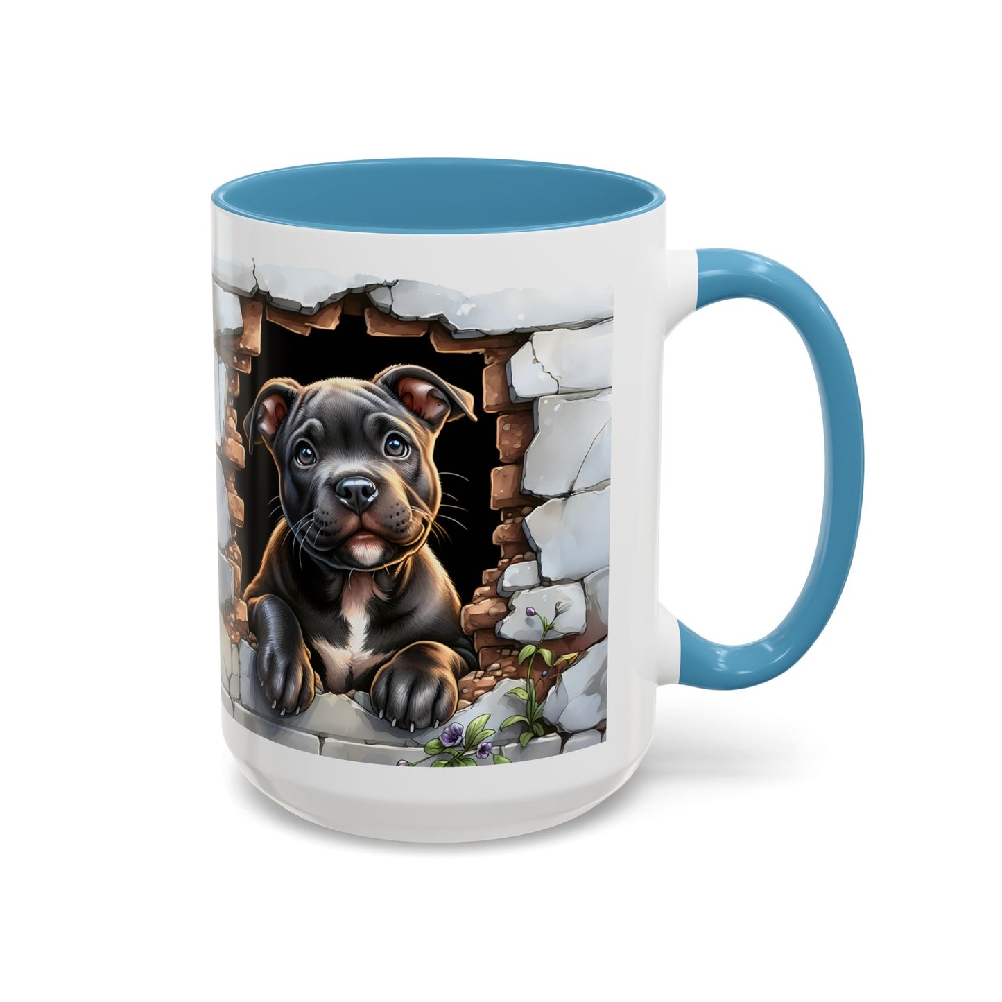 🐶☕ Pit Bull Puppy Accent Mug – Cute Breakthrough Pup Design ✨