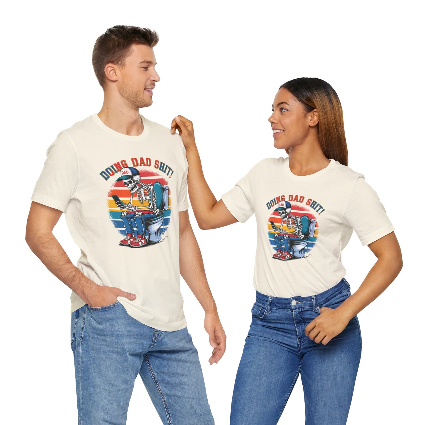 🧻 HACIENDO CABRAS DE PAPÁ | Camiseta gráfica divertida con esqueleto en el inodoro