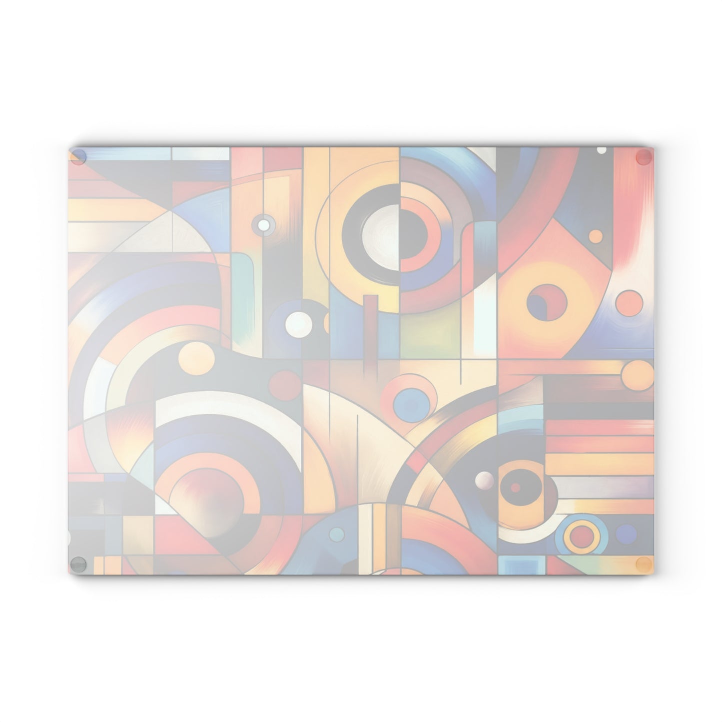 Modern Color Flow Abstract Glass Cutting Board
