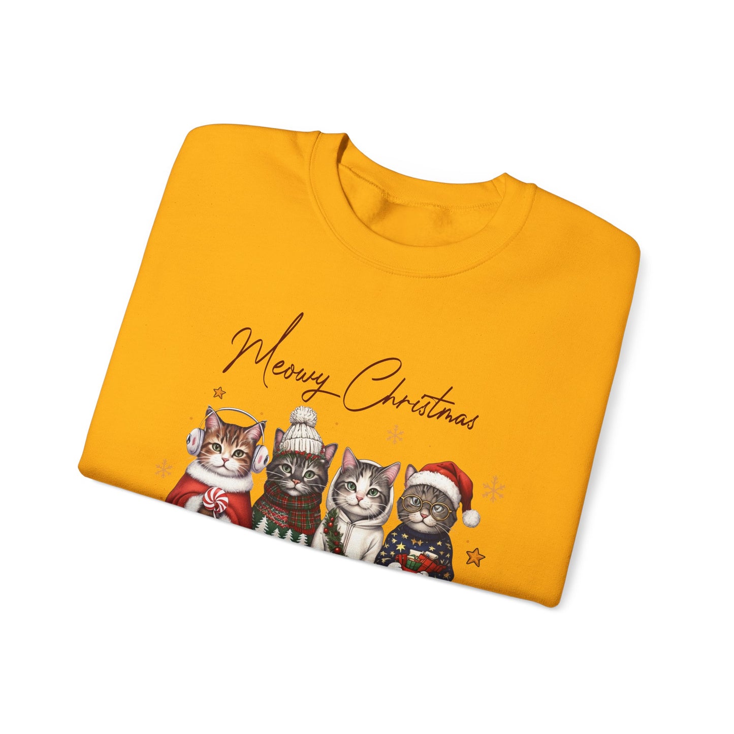 🐾✨ Meowy Christmas Sweatshirt – Festive Cats & Cozy Holiday Cheer 🎄🐱