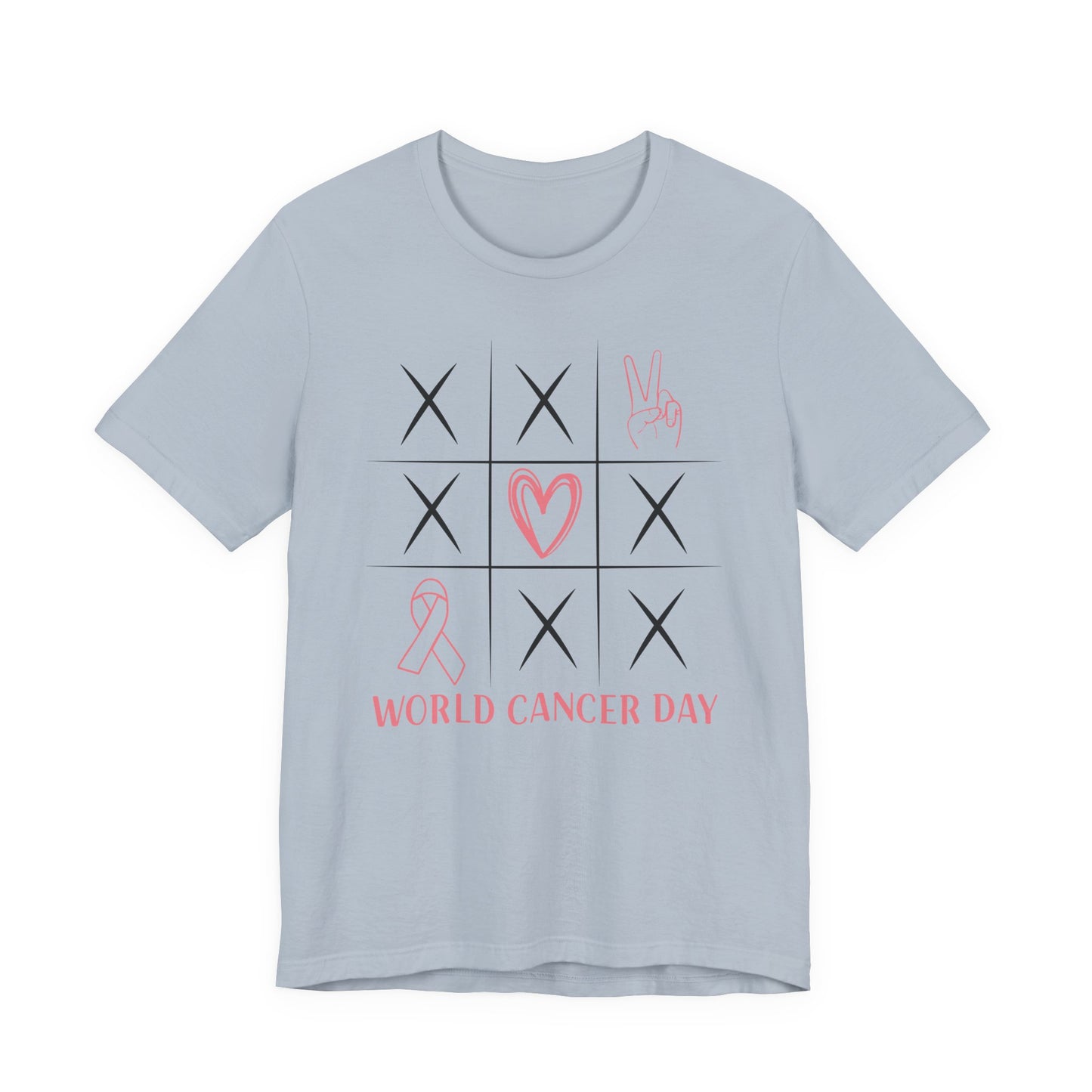 🎗️ World Cancer Day Awareness T-Shirt – Peace, Love & Hope 💕