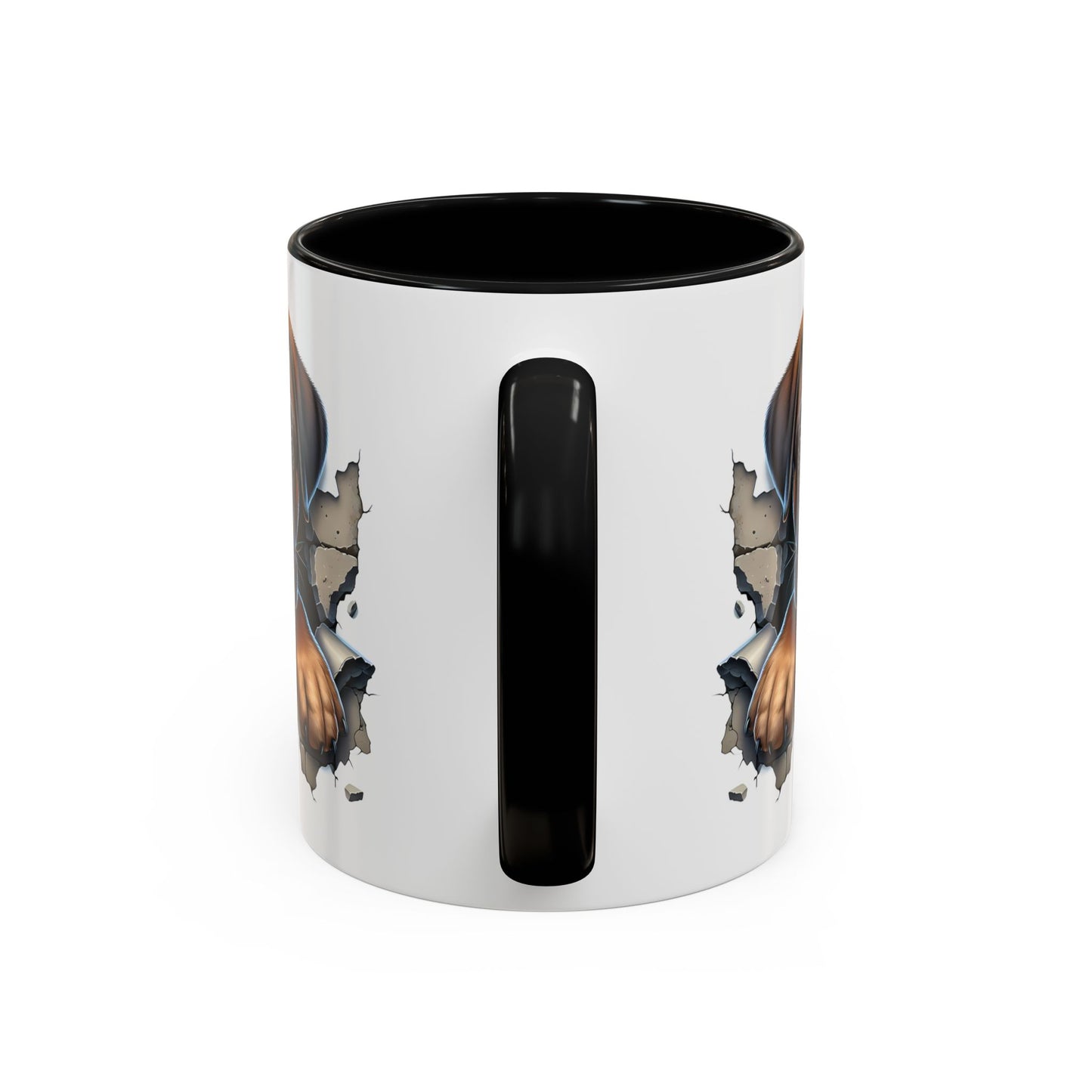 🧡 Boxer Puppy Accent Mug – Adorable Peek-Through Cup for Dog Lovers
