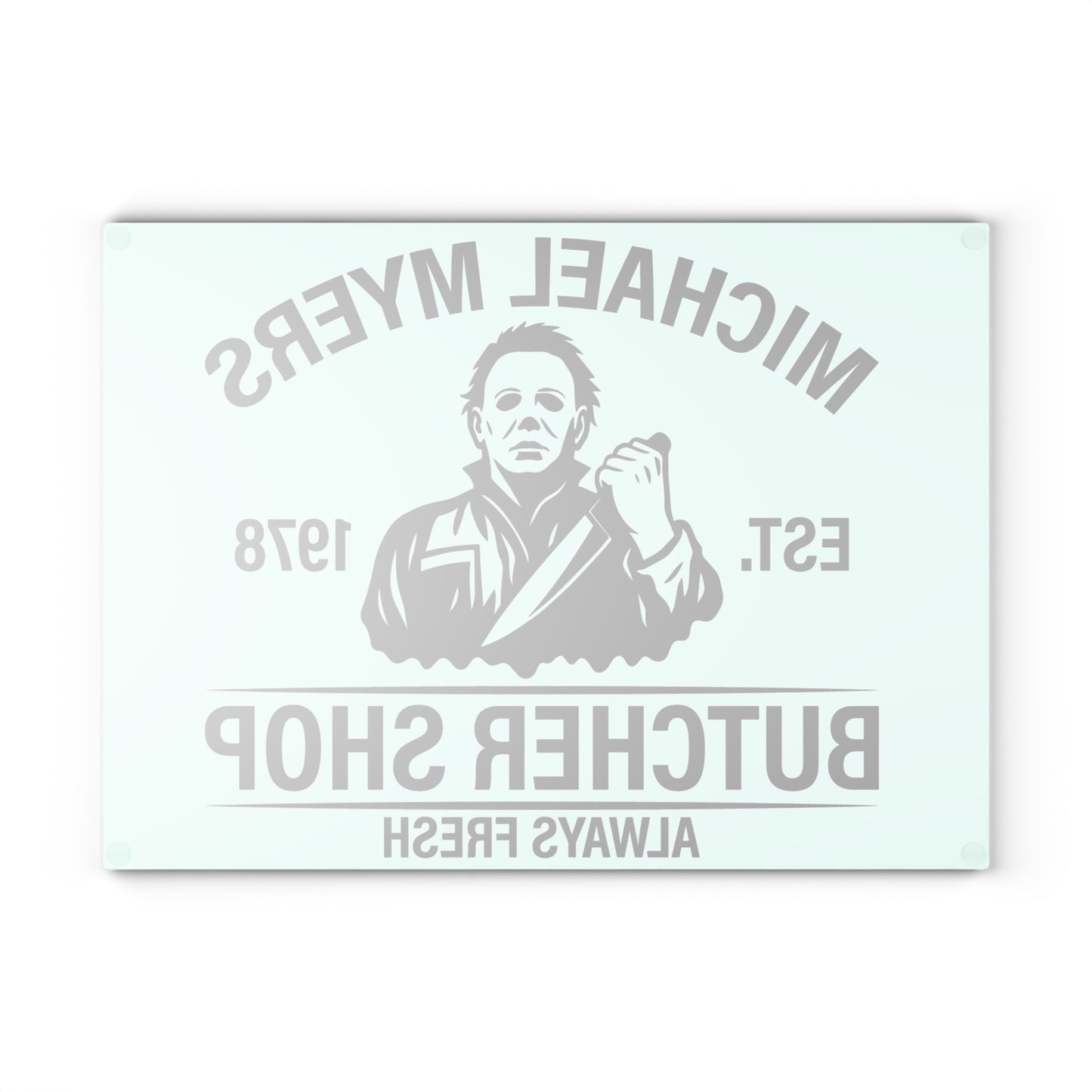 🔪 Horror Butcher Shop Cutting Board – Always Fresh Kitchen Decor 🖤