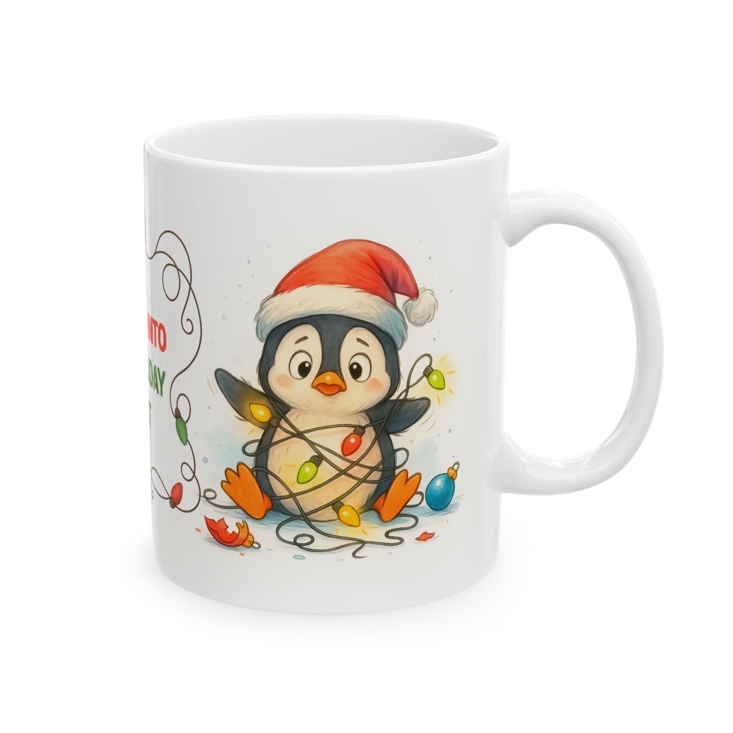 🐧🎄 Slipped Into the Holiday Spirit Penguin Mug – Cute Christmas Coffee Cup ✨☕