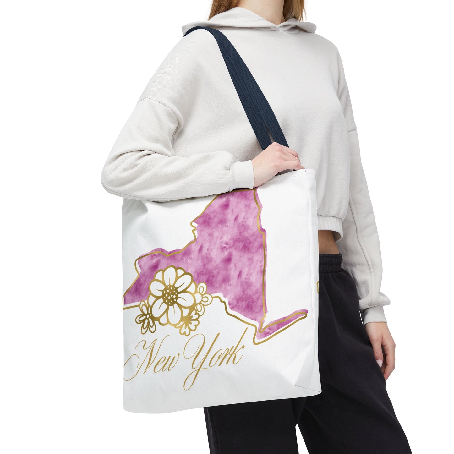 🗽 New York State Floral Tote Bag – Chic, Practical & City Charm 🌸
