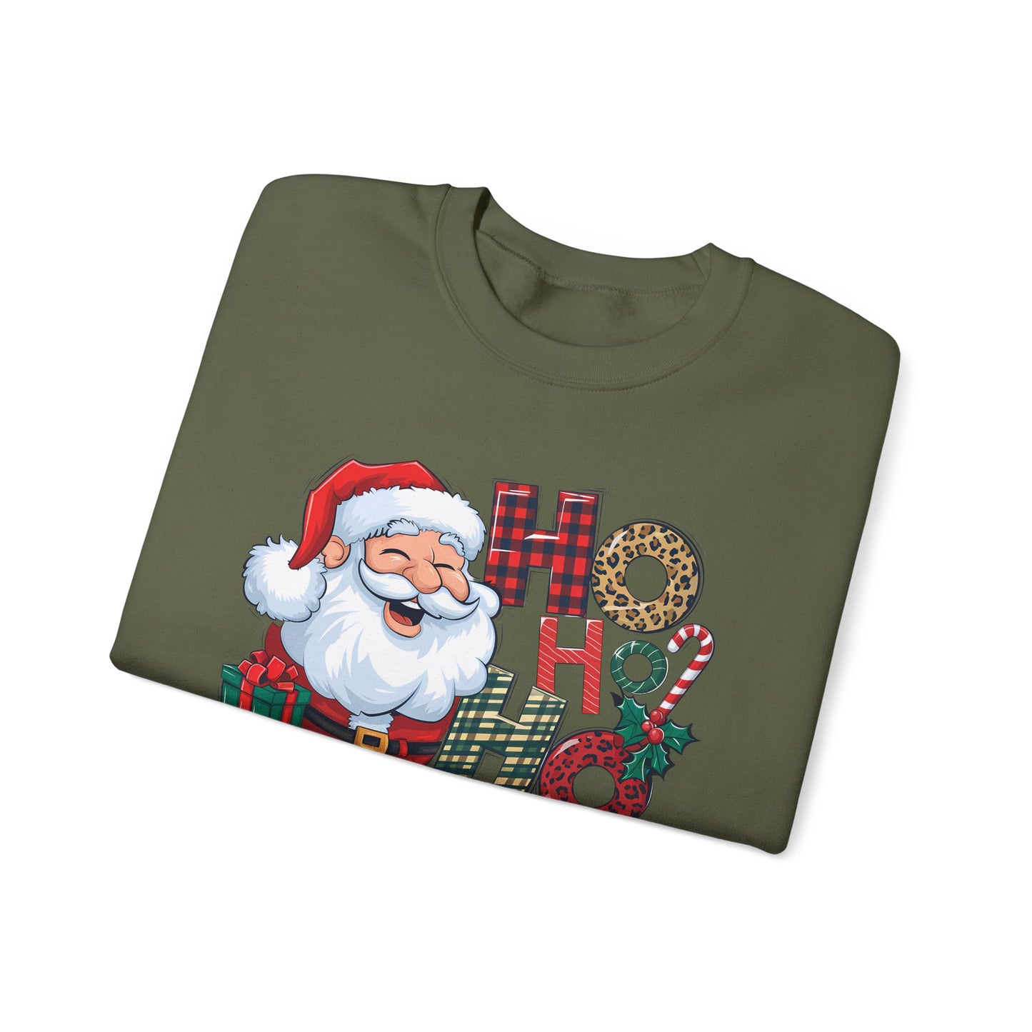 🎅✨ HO HO HO Santa Sweatshirt – Classic Holiday Cheer 🎄🎁
