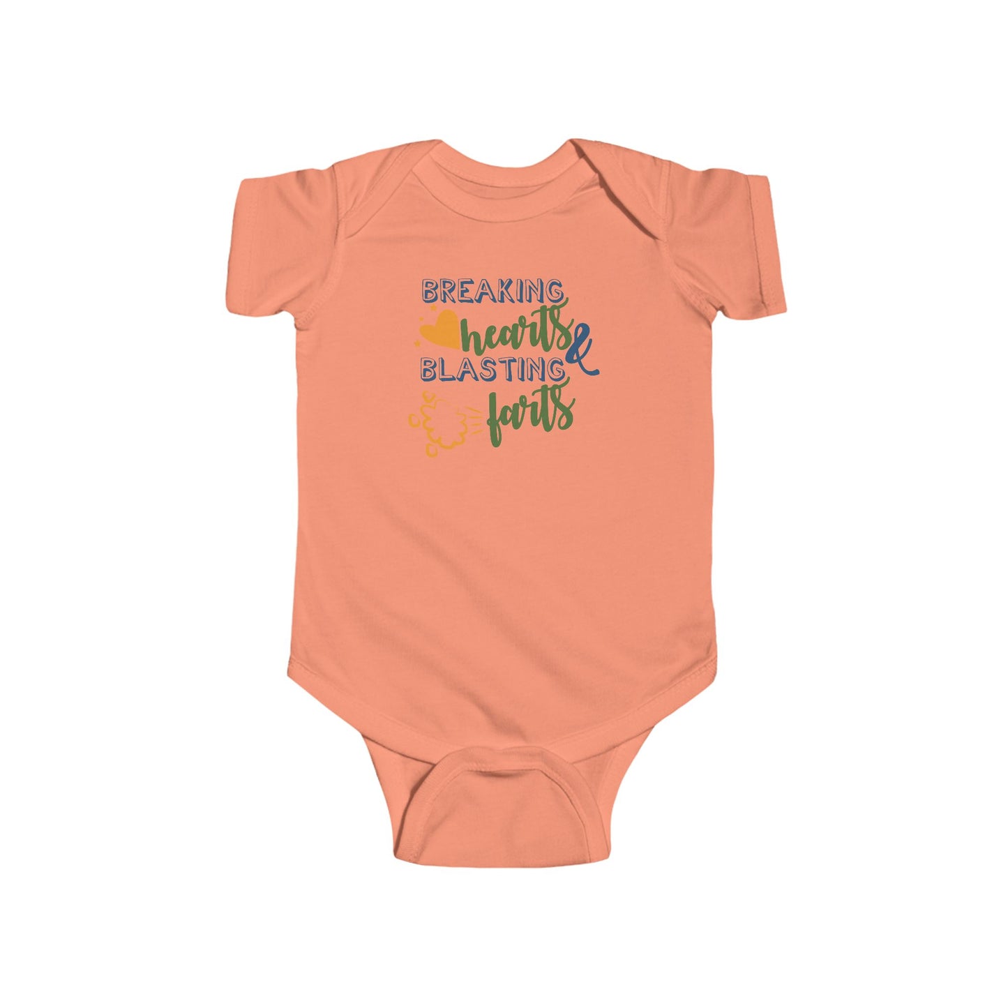 💥 Breaking Hearts & Blasting Farts Baby Onesie – Silly & Playful Statement Outfit 😂✨