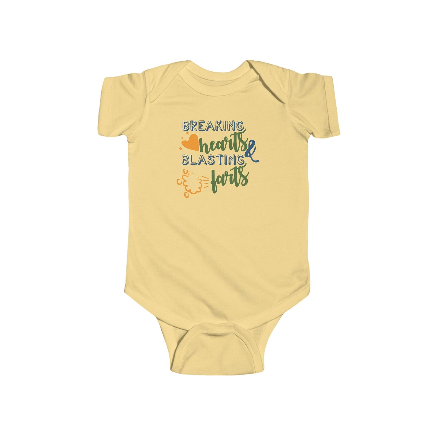 💥 Breaking Hearts & Blasting Farts Baby Onesie – Silly & Playful Statement Outfit 😂✨