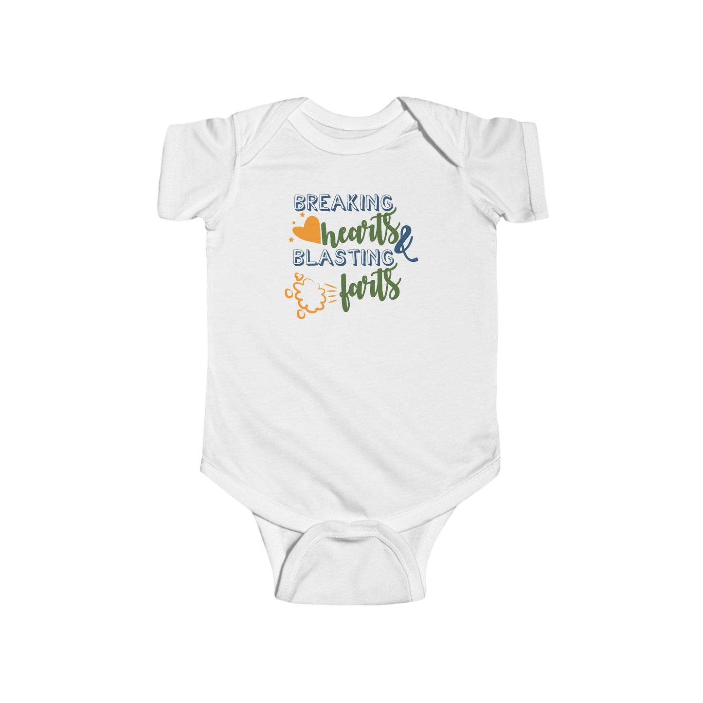 💥 Breaking Hearts & Blasting Farts Baby Onesie – Silly & Playful Statement Outfit 😂✨