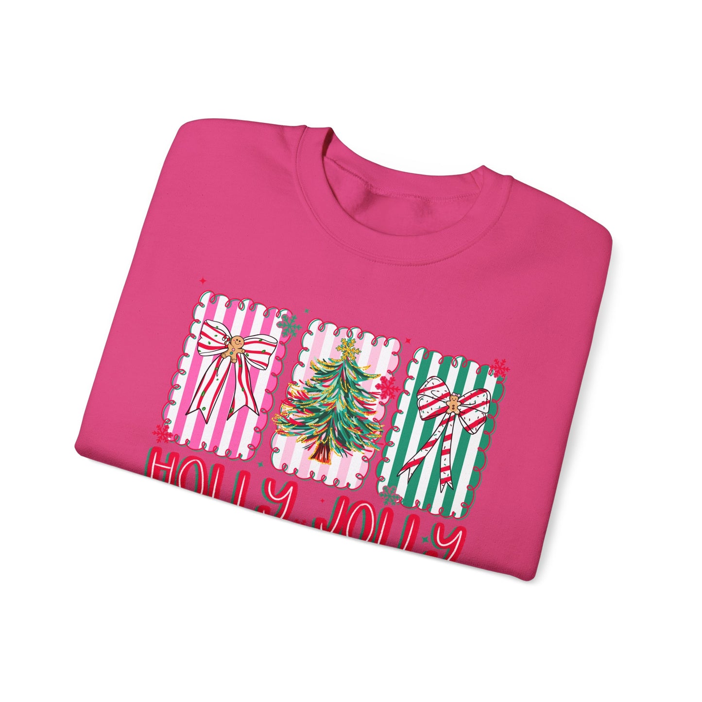 🎀✨ Holly Jolly Retro Sweatshirt – Festive Bows & Christmas Cheer