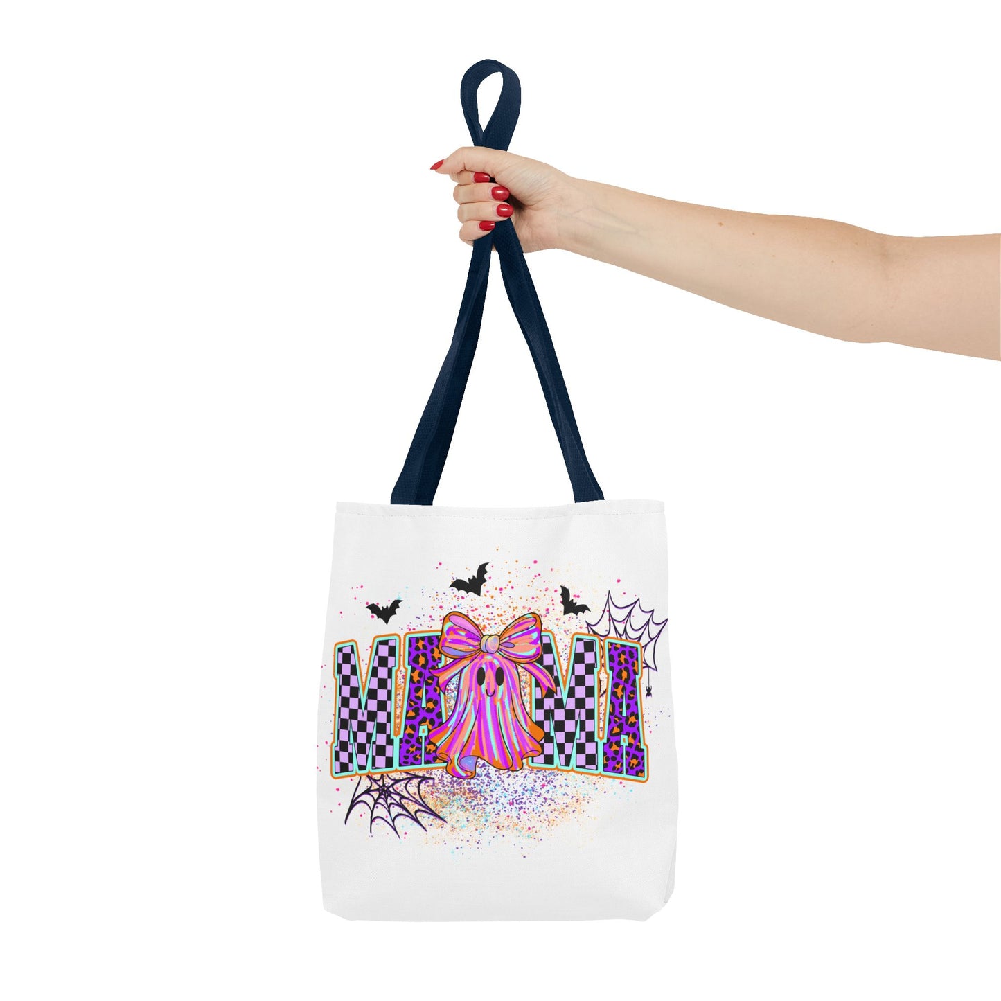 🎃 Colorful Mama Ghost Halloween Tote Bag – Spooky Fun with a Pop of Color 👻👜
