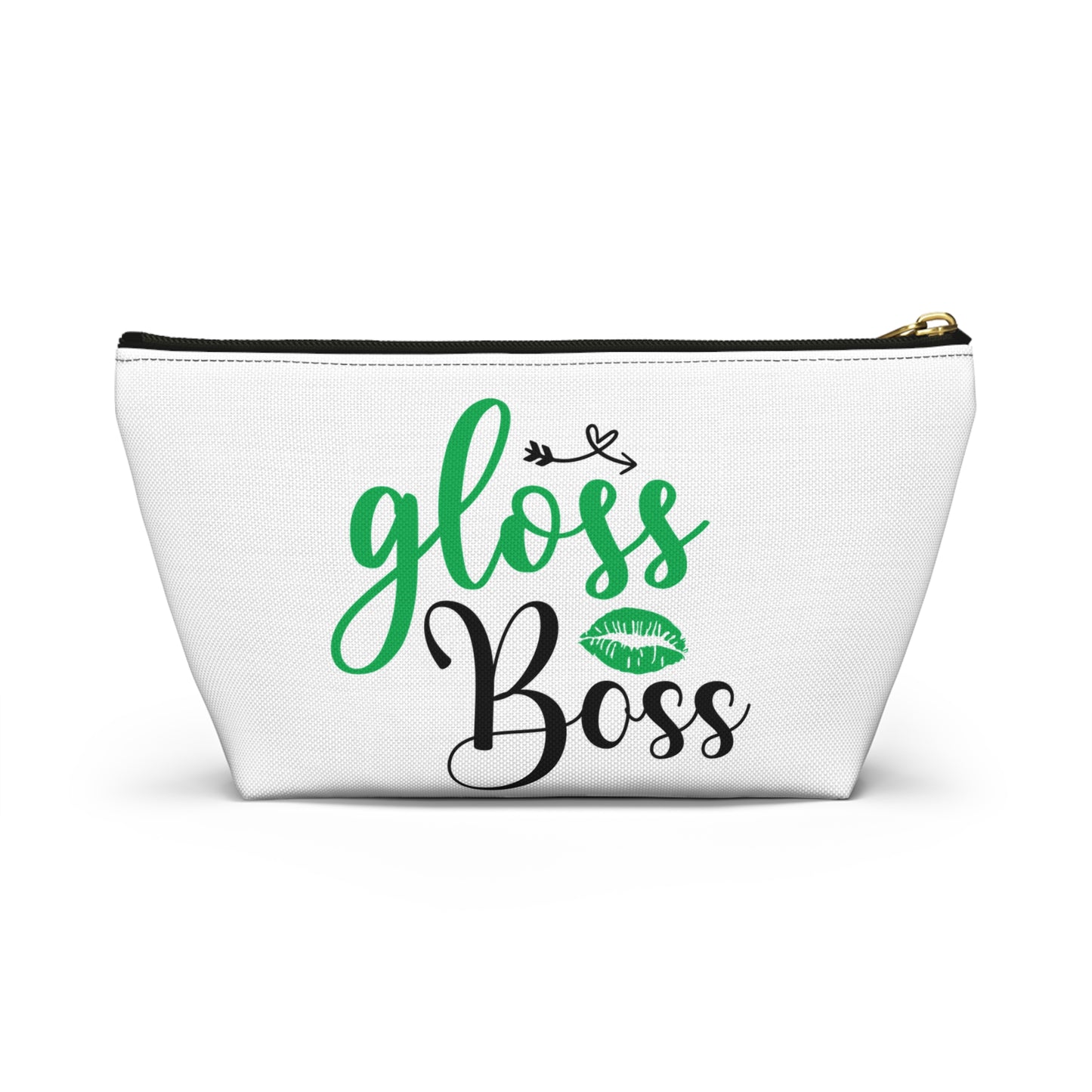 Accessory Pouch – "Gloss Boss" Green Makeup Bag