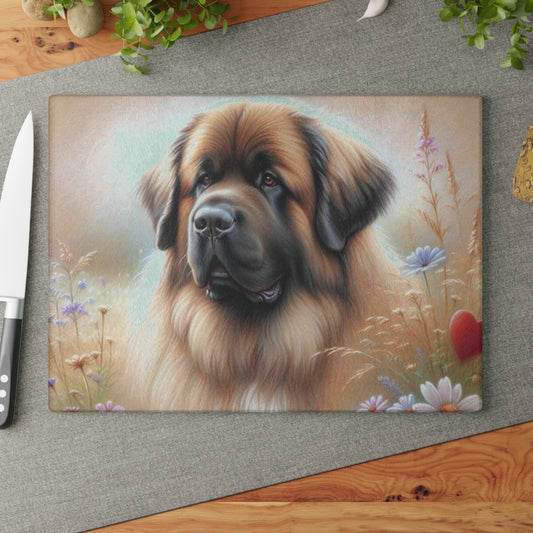 🦁 Leonberger Love Cutting Board – Gentle Giant Elegance for Your Kitchen