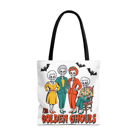 🖤 Retro Skeleton Squad Tote Bag – Spooky Chic Style for Halloween 👻👜