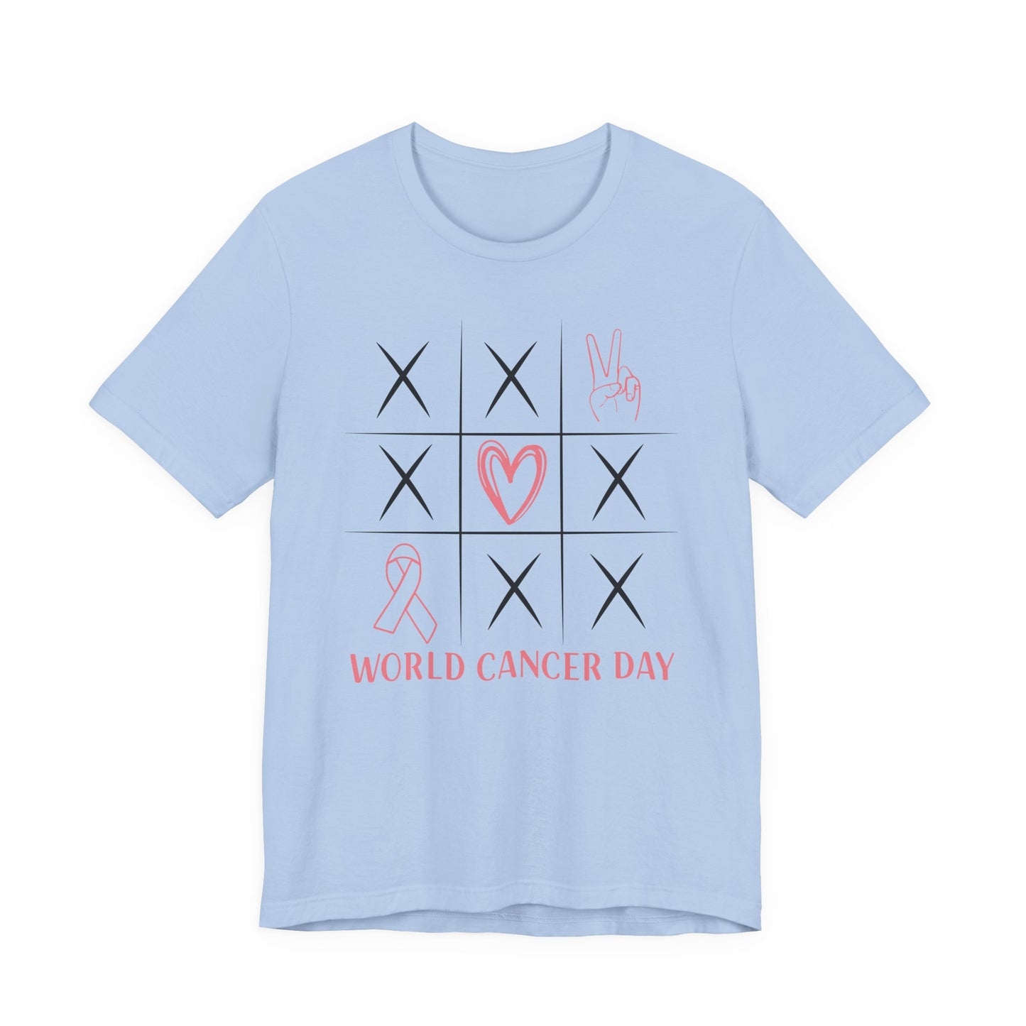 🎗️ World Cancer Day Awareness T-Shirt – Peace, Love & Hope 💕