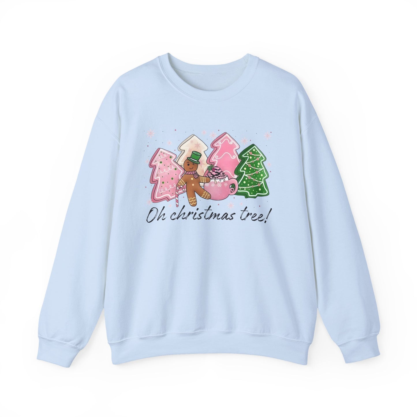 🎄🍪 Oh Christmas Tree! Gingerbread & Cocoa Crewneck – Sweet Holiday Cookie Lover Gift