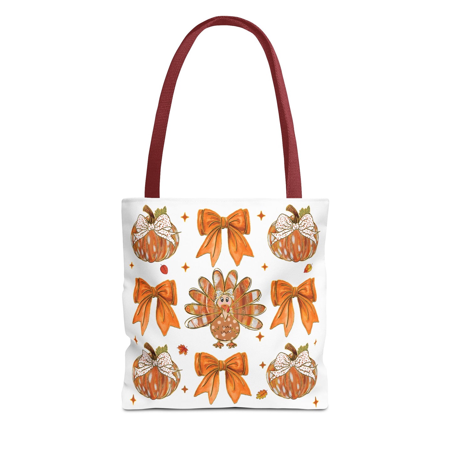 🎀 Girly Bows & Turkey Tote Bag – Cute & Cozy Thanksgiving Style 🦃🧡