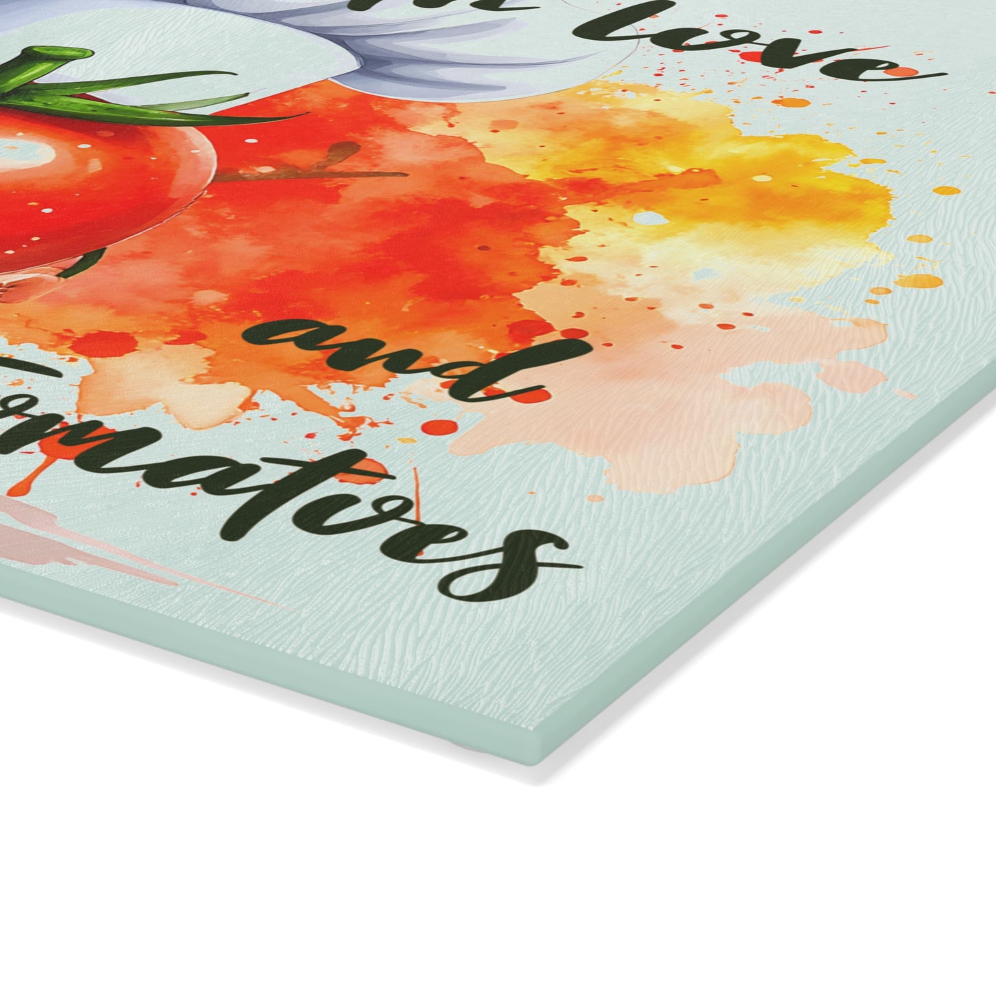 🍅 Made With Love and Tomatoes – Funny Chef Cutting Board