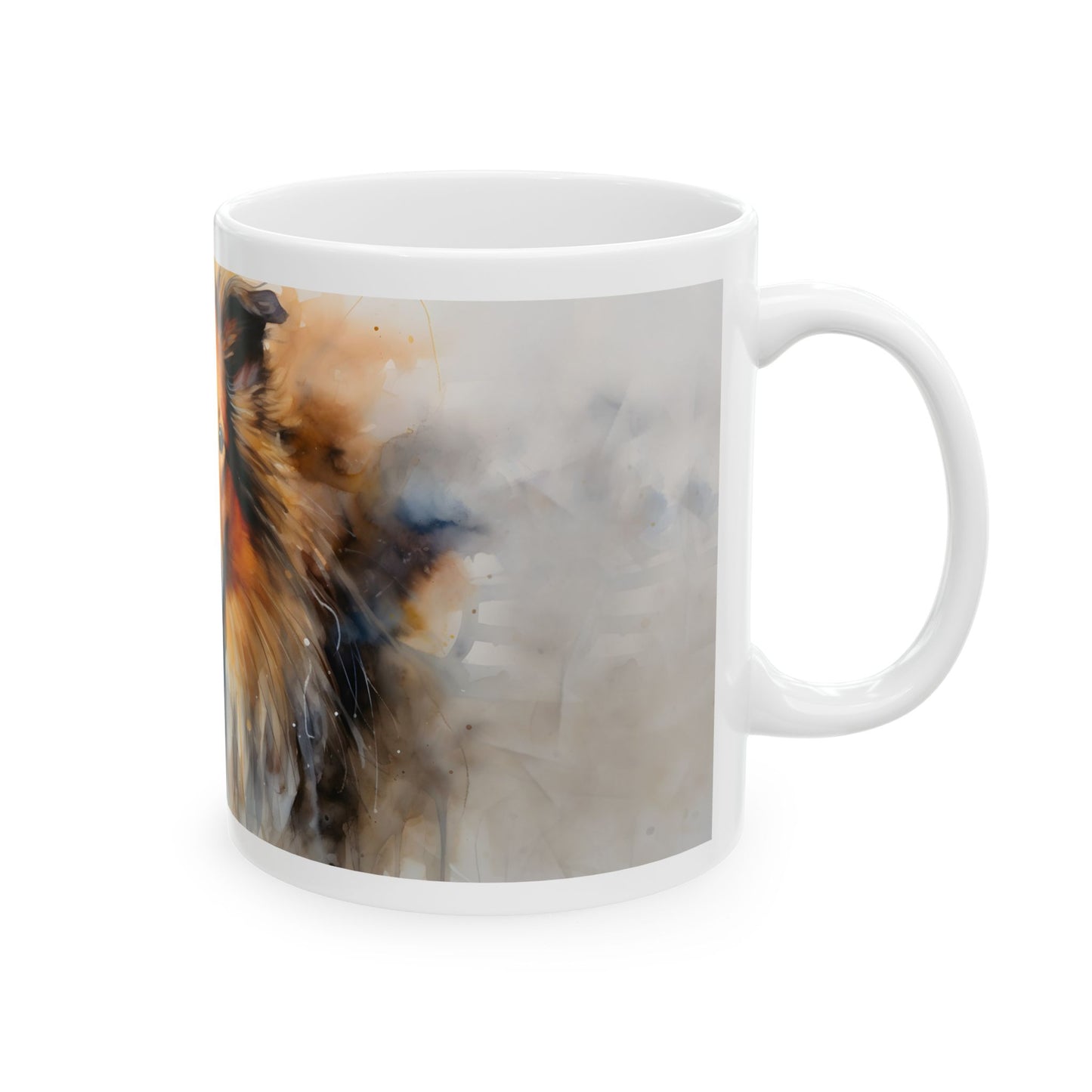 🐾 Watercolor Sheltie Mug – A Beautiful Portrait of Your Loyal Companion! 🌸