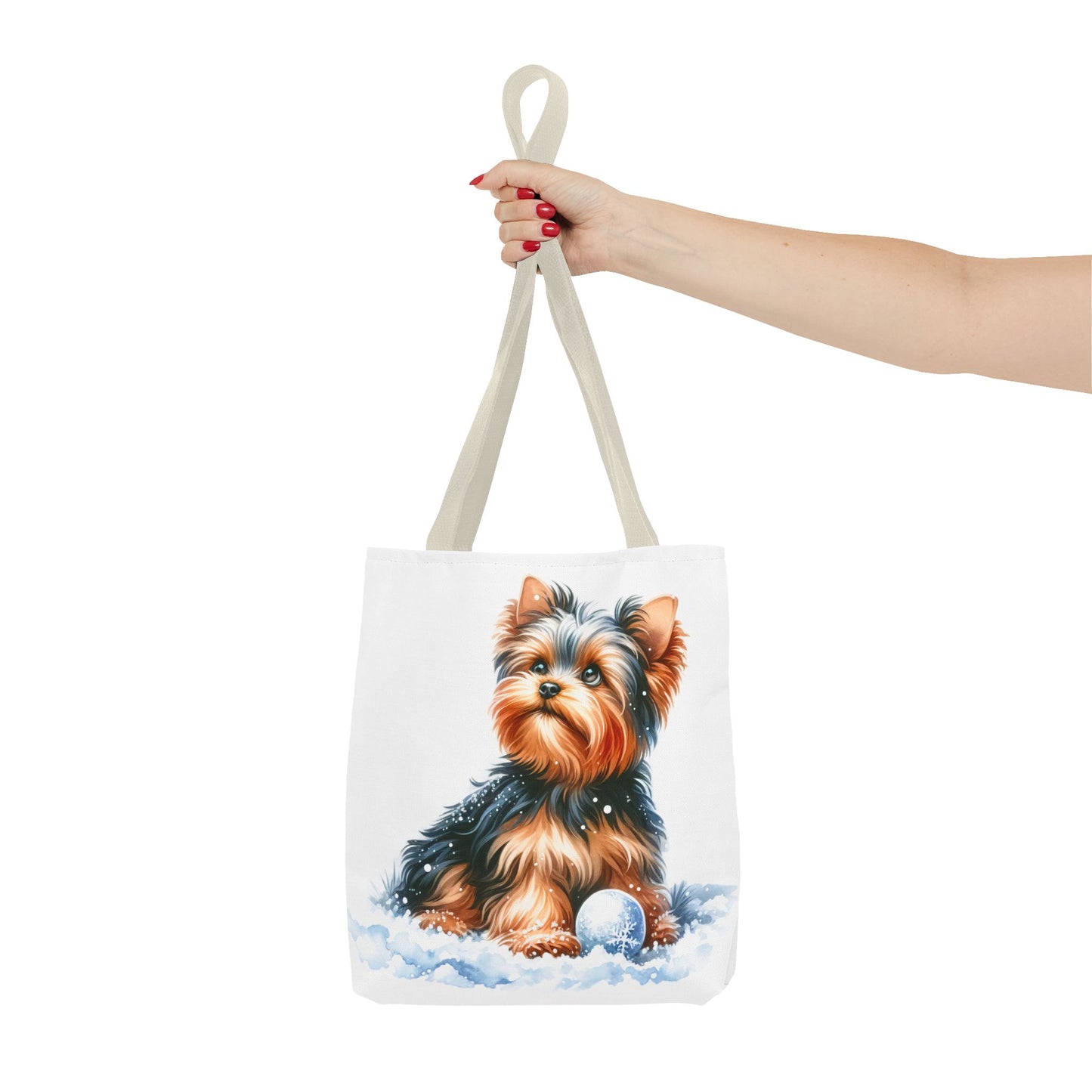 ❄️ Yorkie in Snow Tote Bag – Winter Cuteness with a Side of Sass 🐾👜