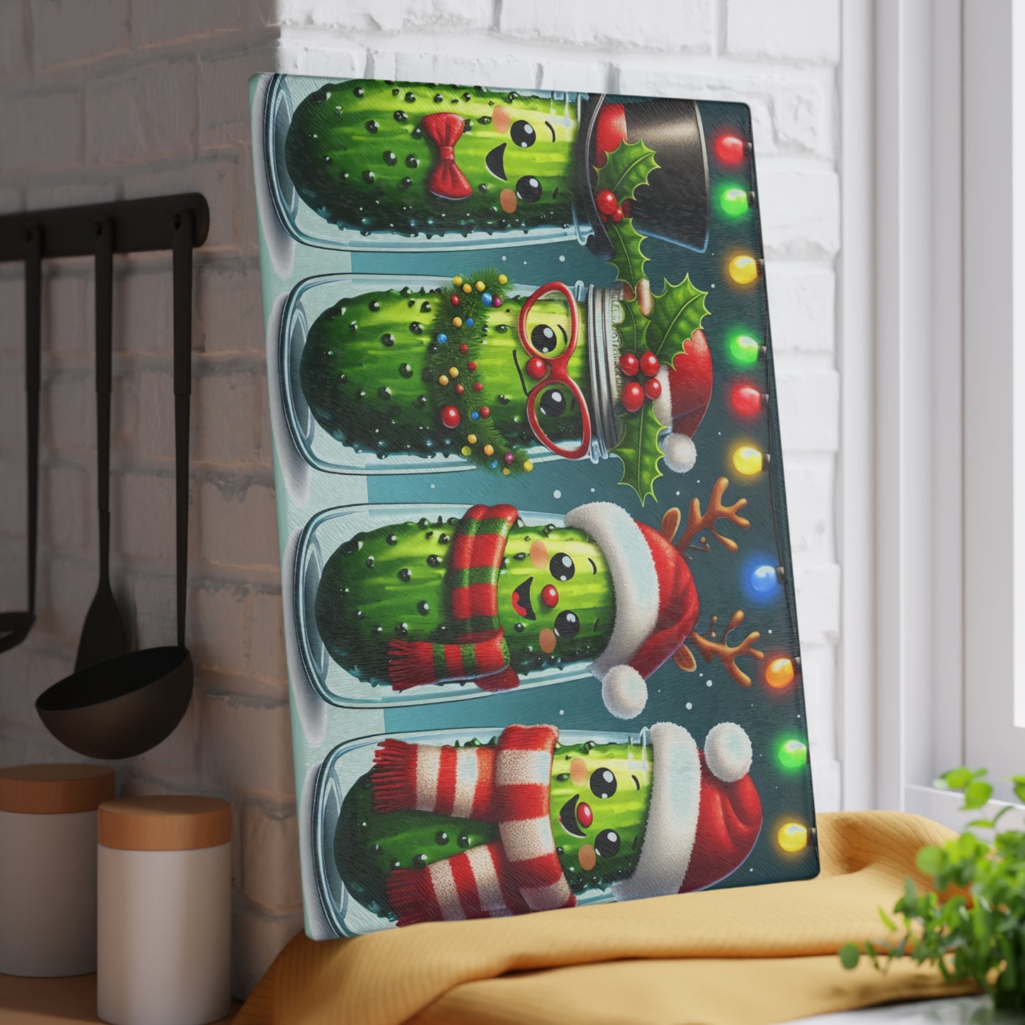 🥒🎄 Christmas Pickles Cutting Board – Holiday Cheer with a Crunchy Twist ✨🍴