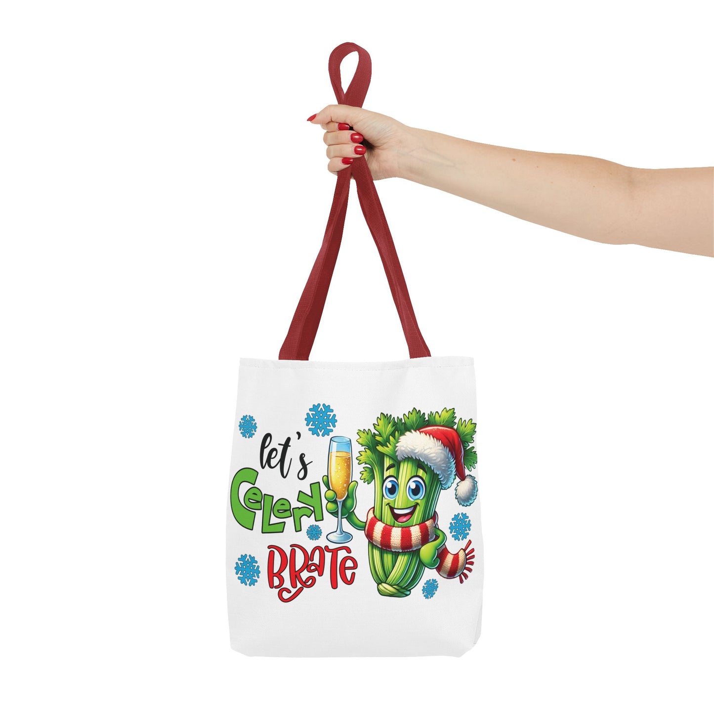 🥂 Let’s Celery-brate Christmas Tote Bag – Fun, Festive & Eco-Friendly 🎄