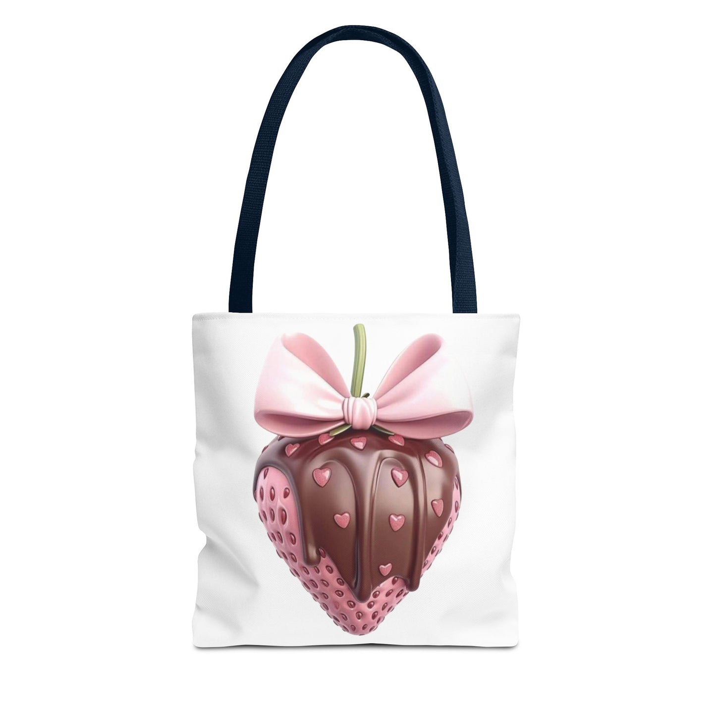 🍓 Chocolate-Dipped Strawberry Tote Bag – Sweet, Romantic & Practical 🍫